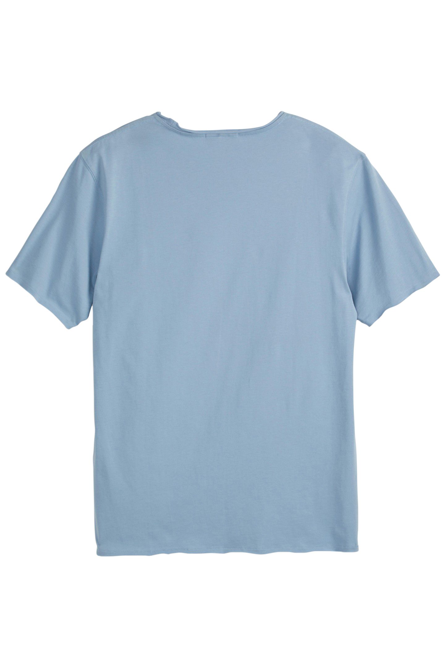 SS ROLL NECK TEE FADED DENIM 2