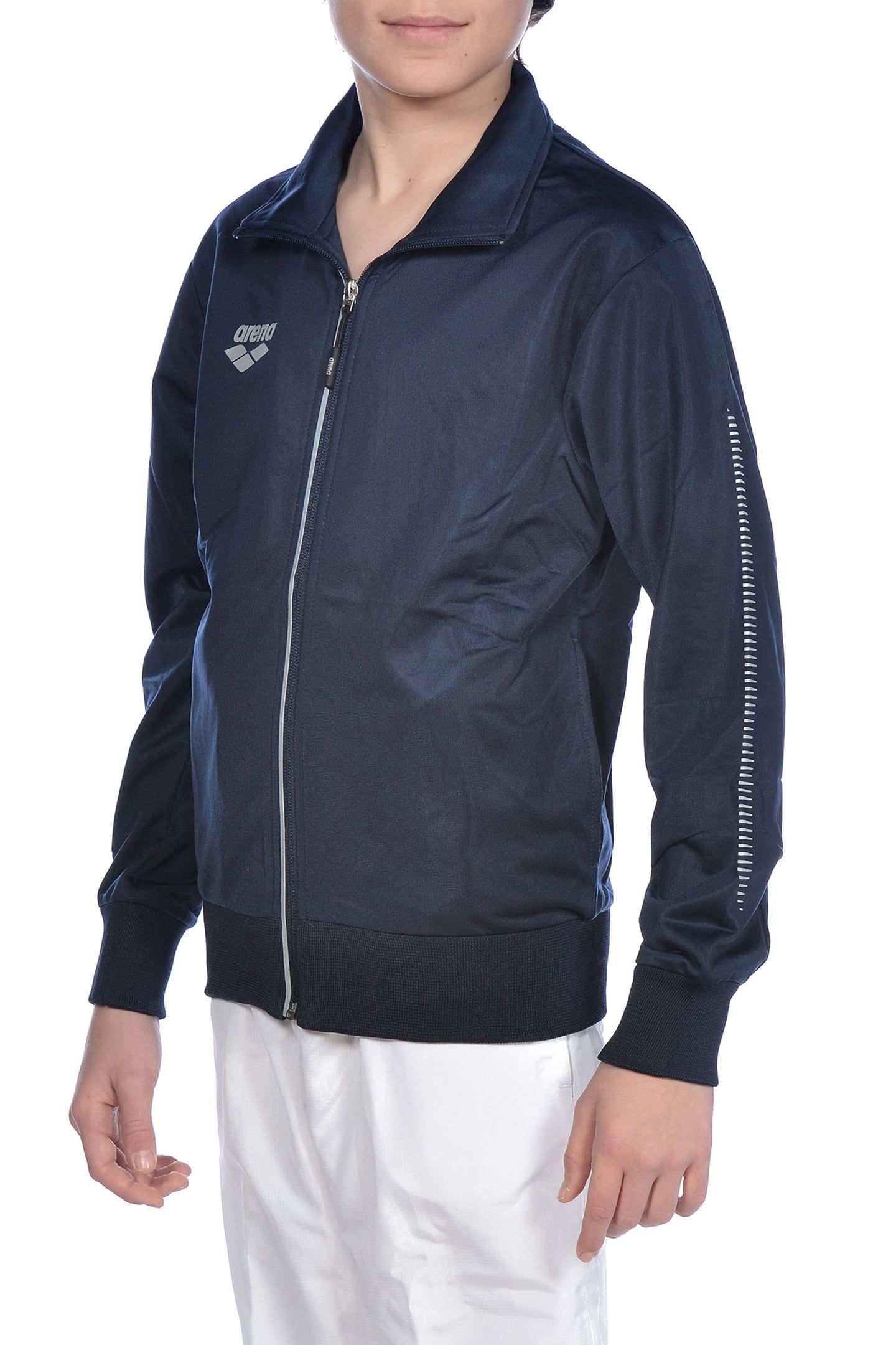 JR TL KNITTED POLY JACKET NAVY 3
