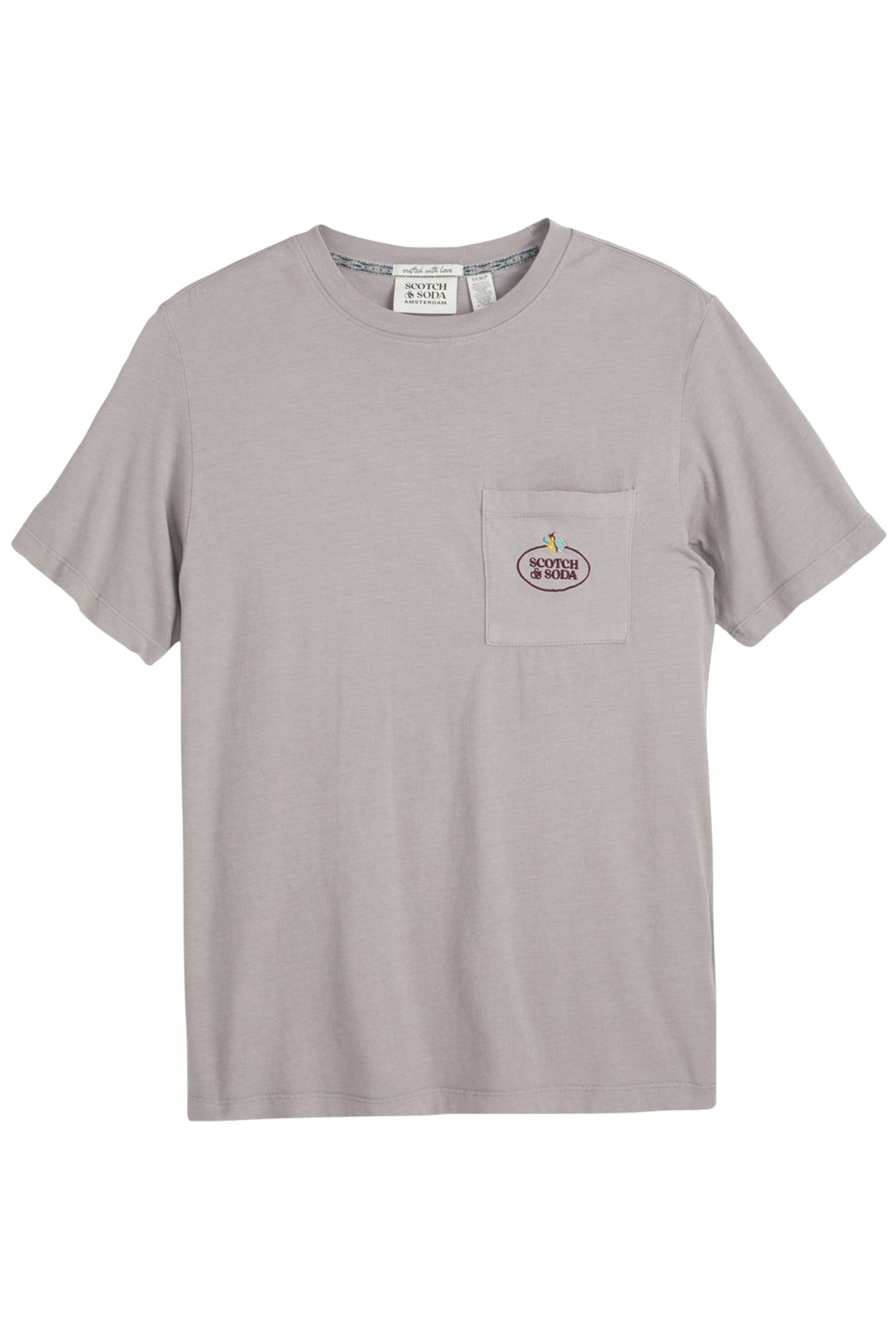 GARMENT DYED SS POCKET TEE GULL 1