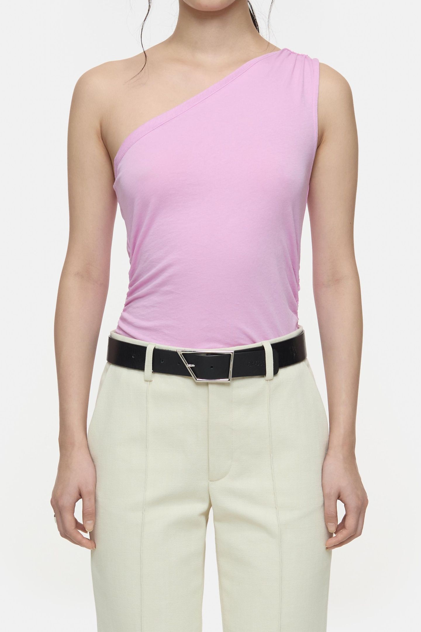 ONE SHOULDER TANKTOP T-SHIRTS PINK POENY 2
