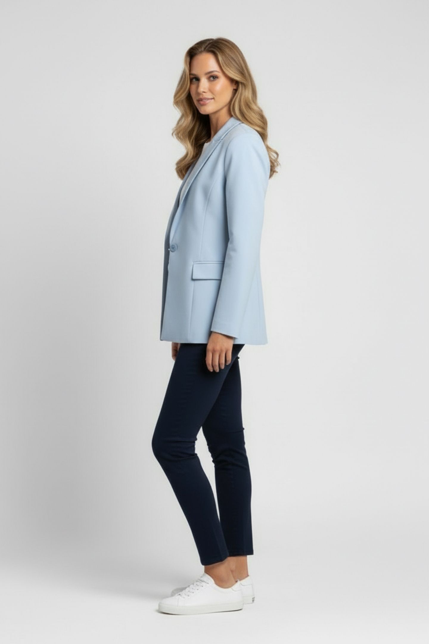 GUESS ECO SOLENE FLUID BLAZER CORONADO BLUE 2