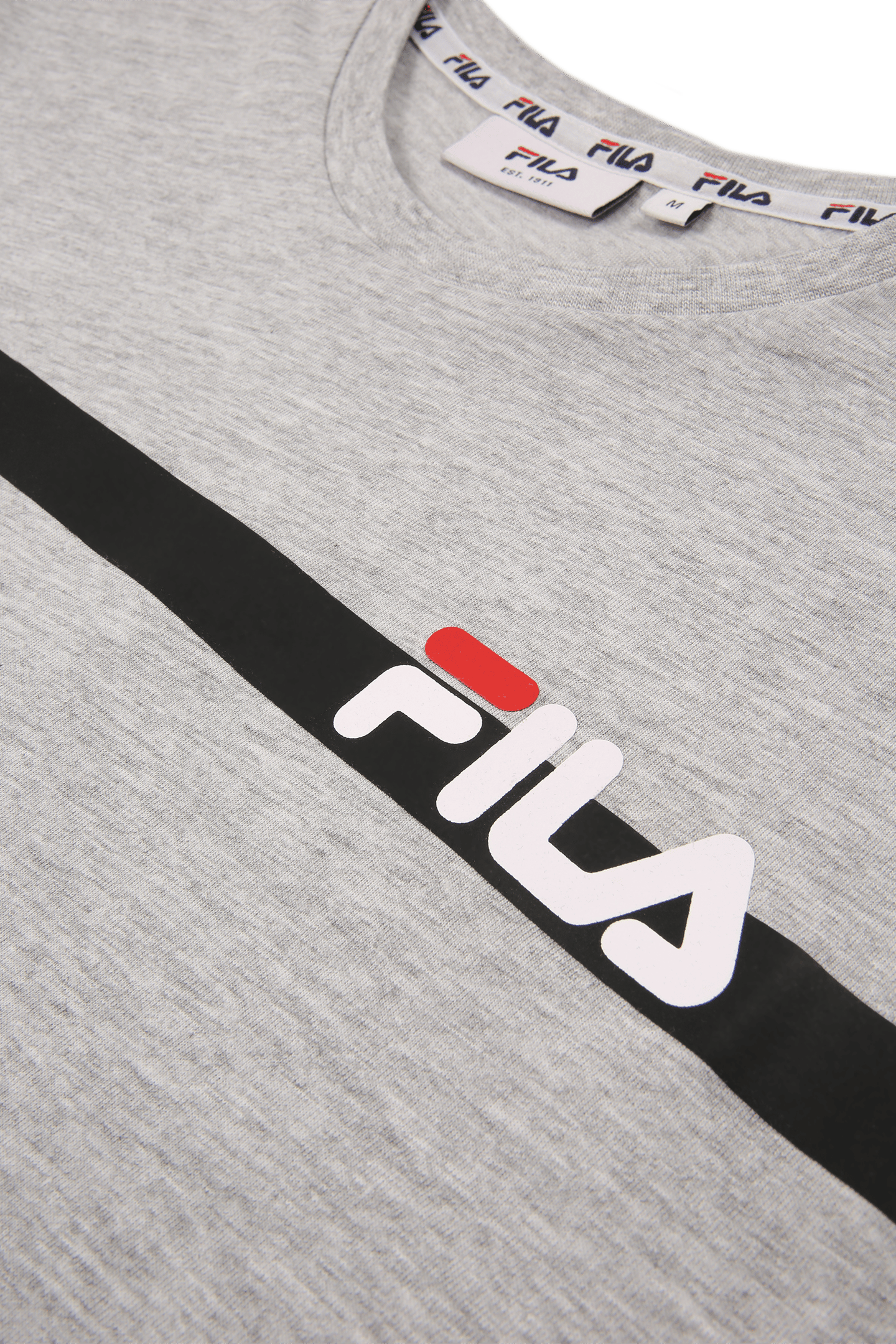 SIDNEY TEE WITH BLOCK STRIPES LIGHT GREY MELANGE 3