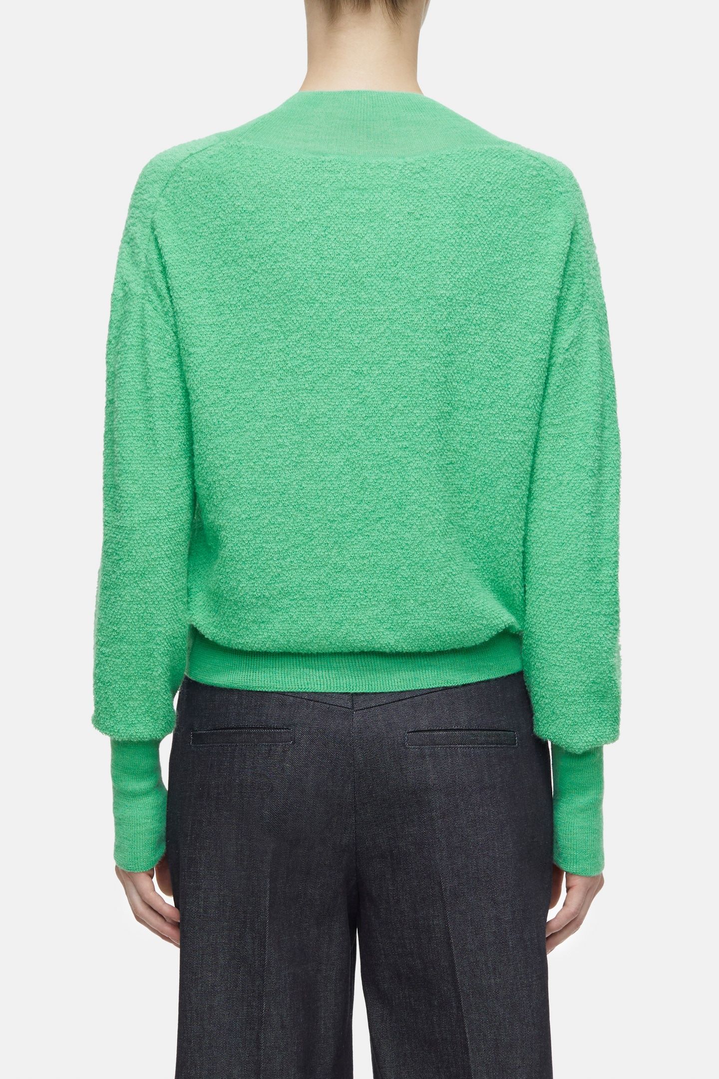 CROPPED MOCK NECK KNITS GREEN KICK 3