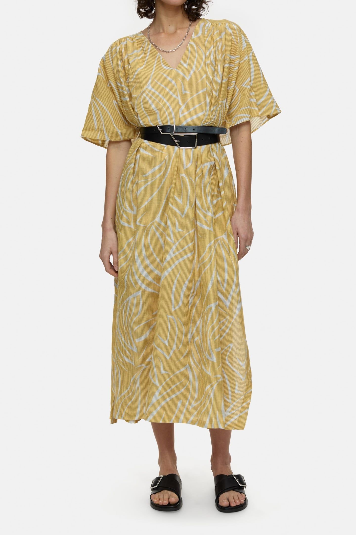 CAFTAN DRESS CALAMATTA YELLOW 1