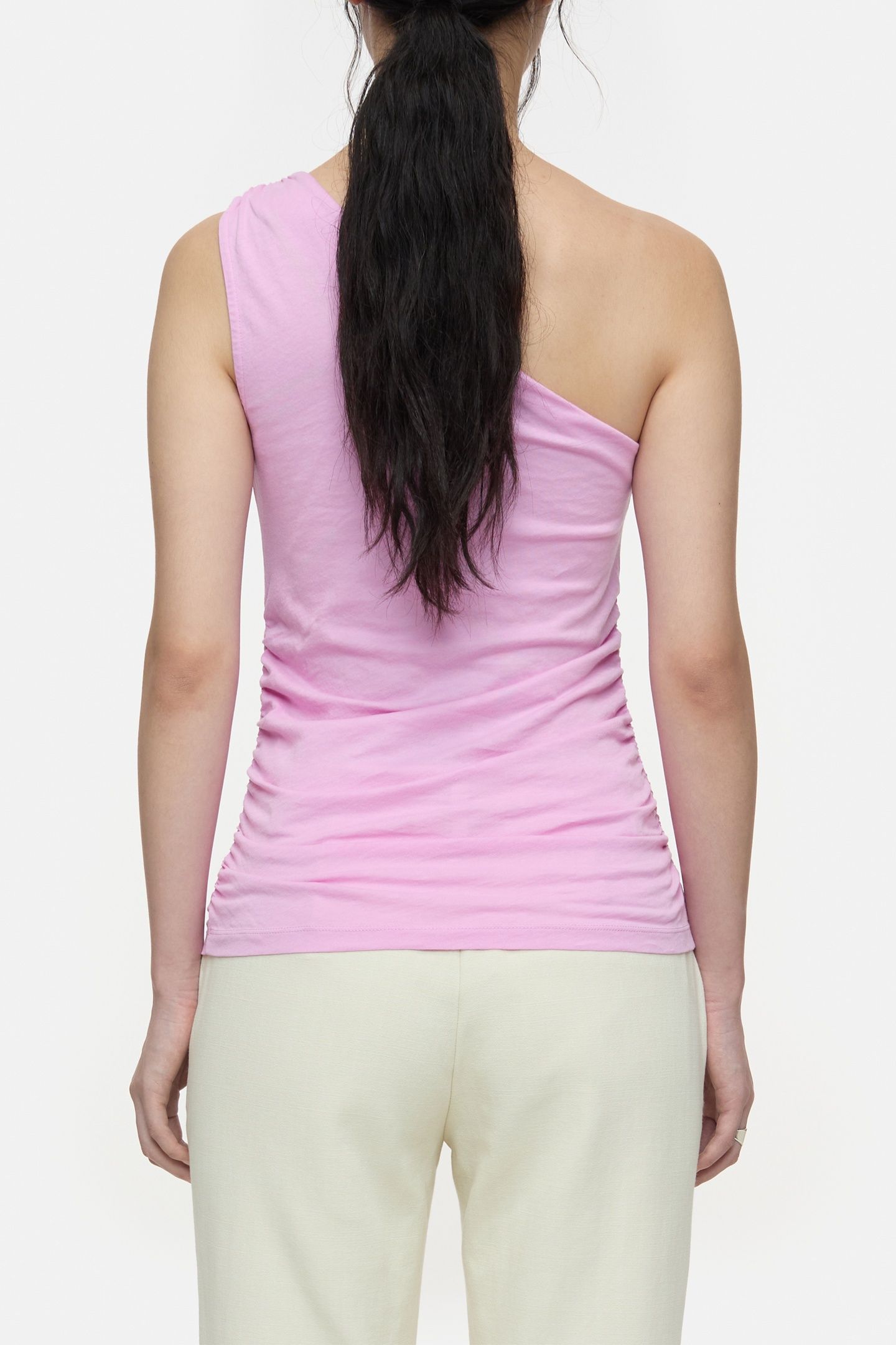 ONE SHOULDER TANKTOP T-SHIRTS PINK POENY 3