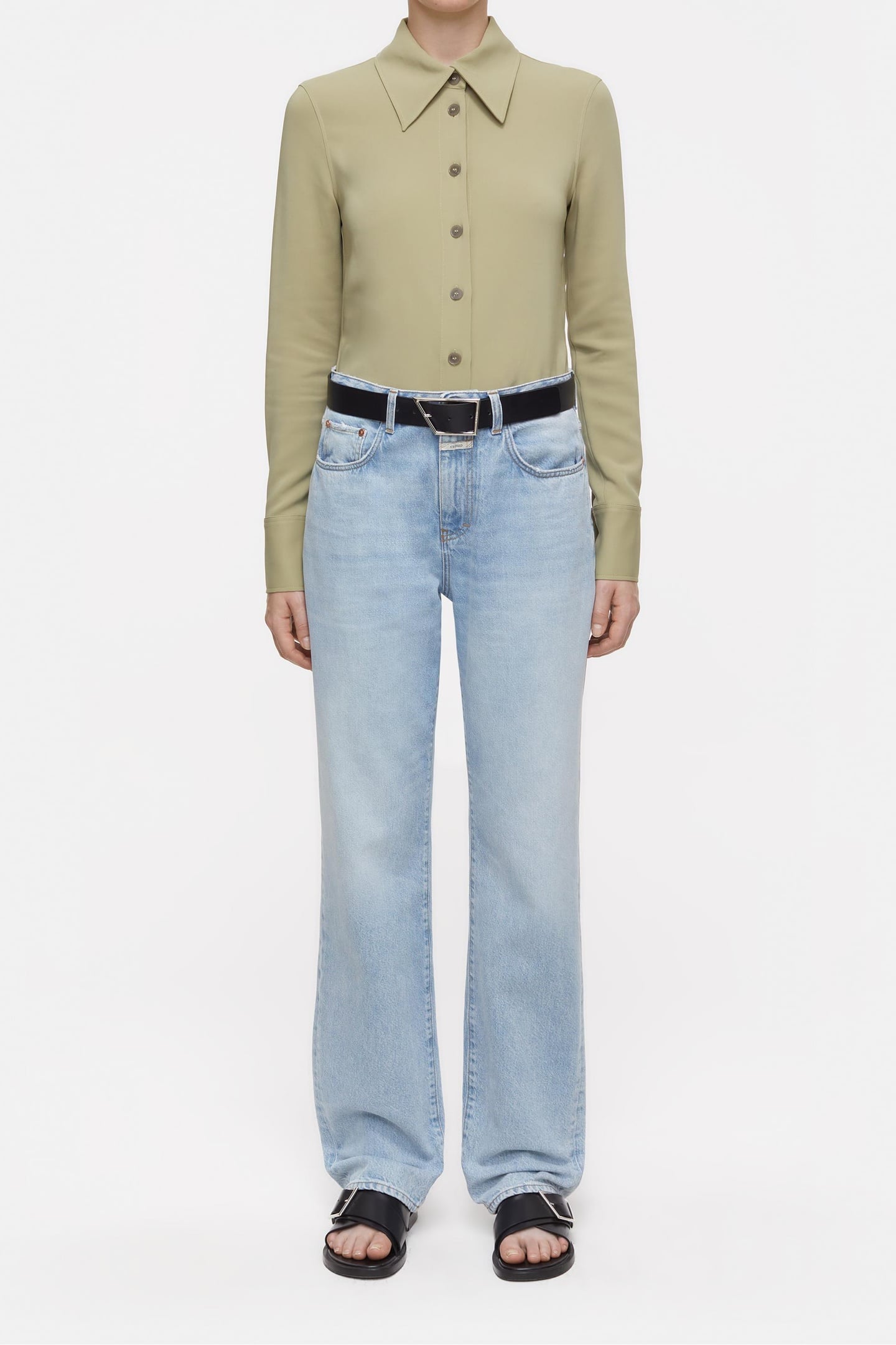 SLIM BLOUSE SAGE TEA 1