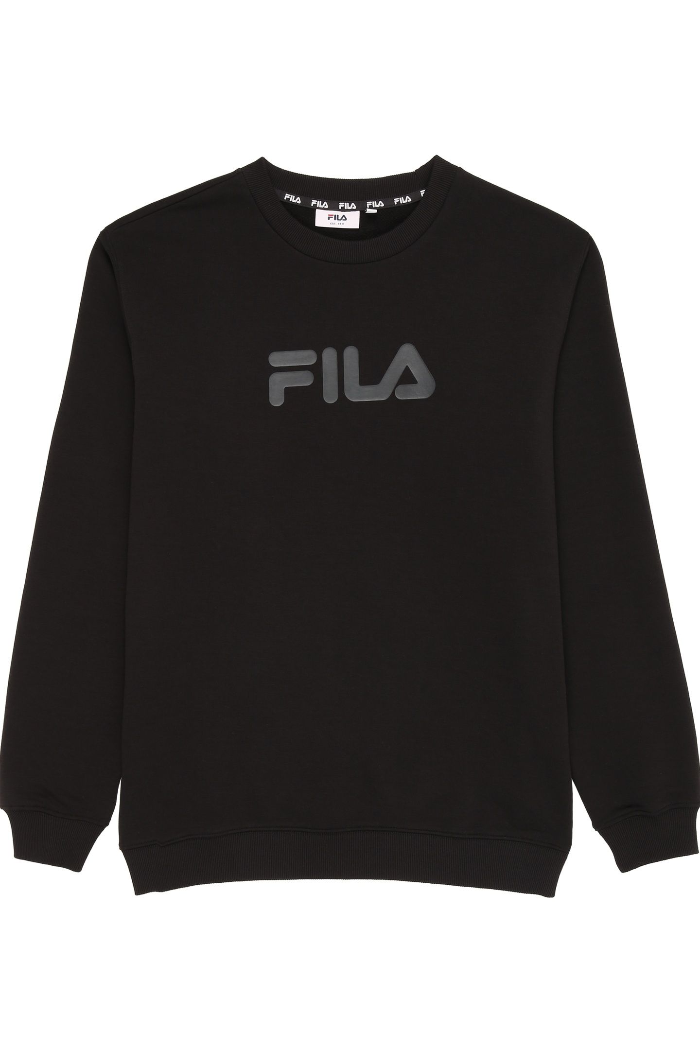 UNISEX ZANTEN LOGO CREW SWEAT BLACK 1
