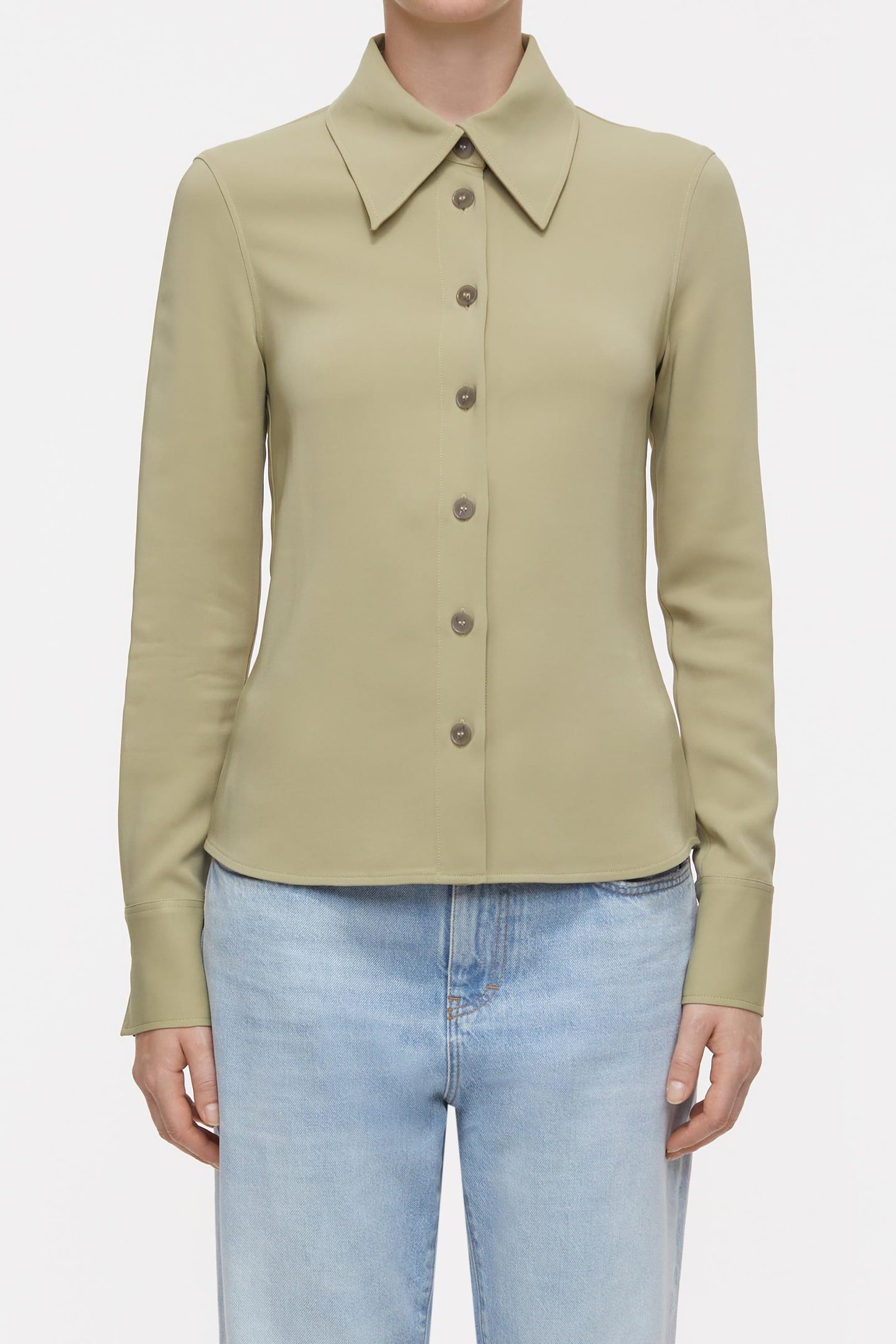 SLIM BLOUSE SAGE TEA 4