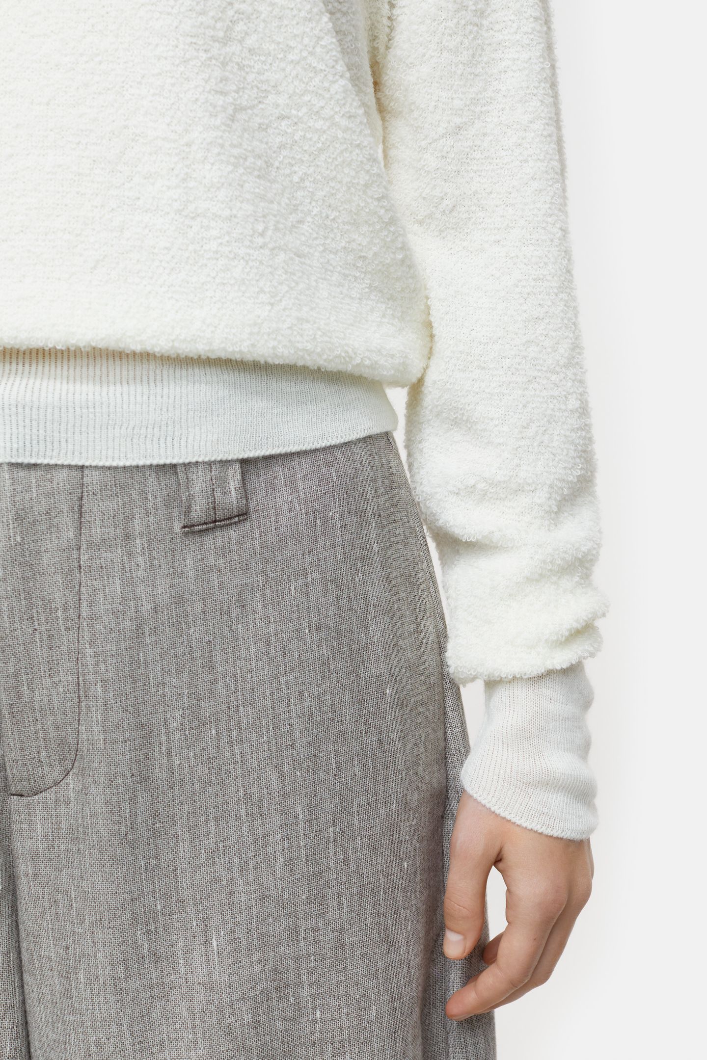 CROPPED MOCK NECK KNITS IVORY 6