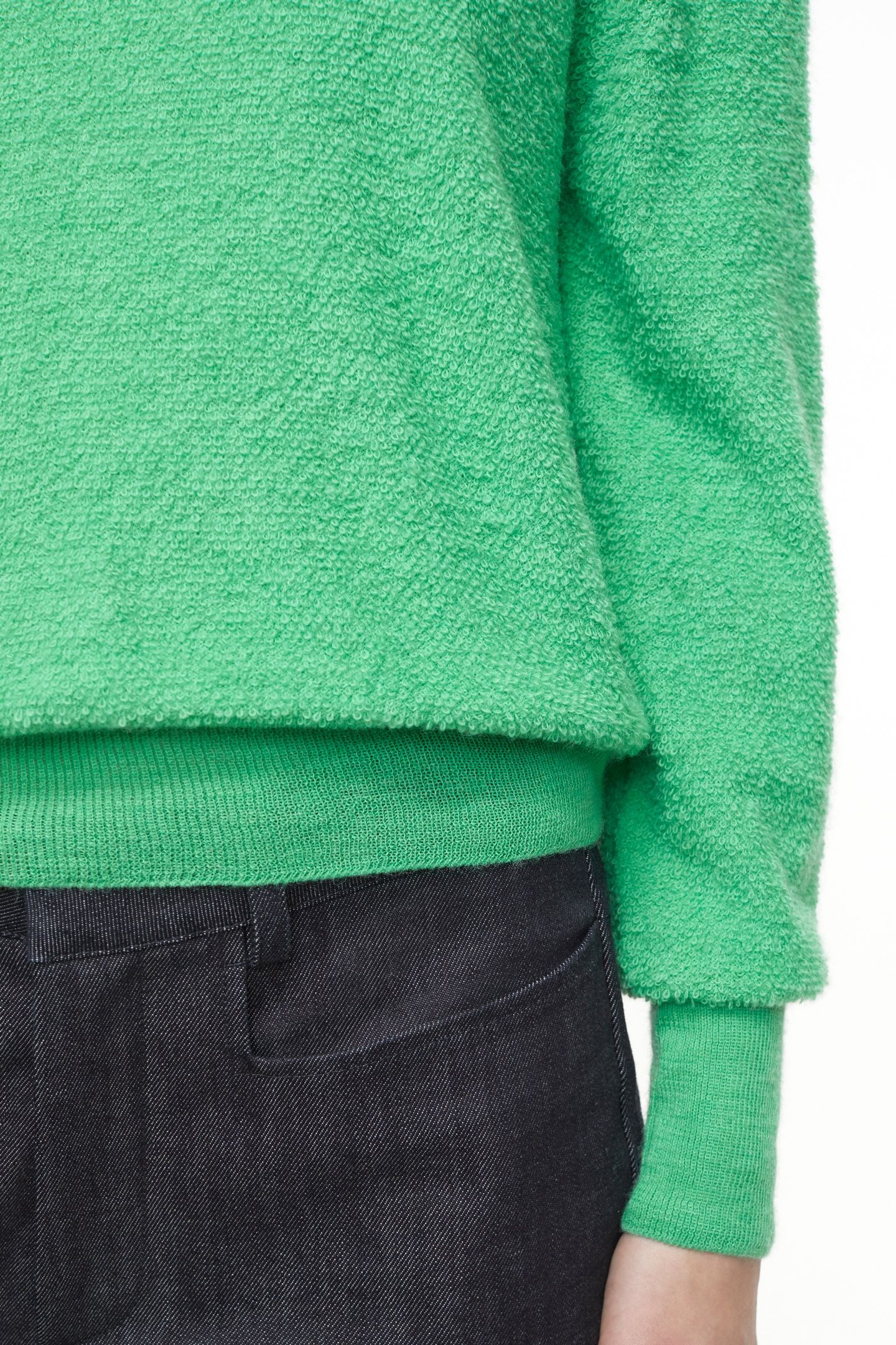 CROPPED MOCK NECK KNITS GREEN KICK 6