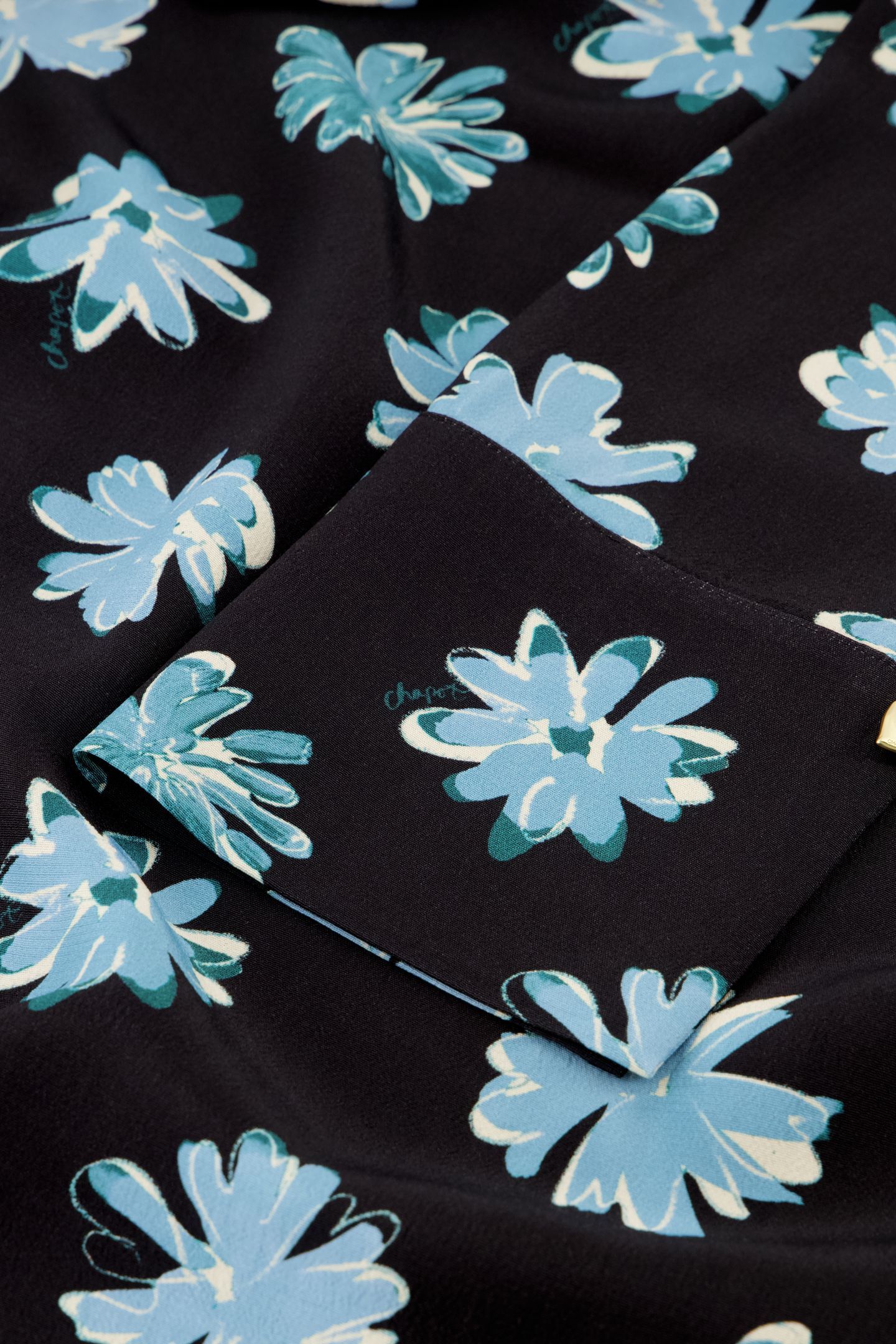 SELENA DRESS BLACK/VENUS BLUE 2