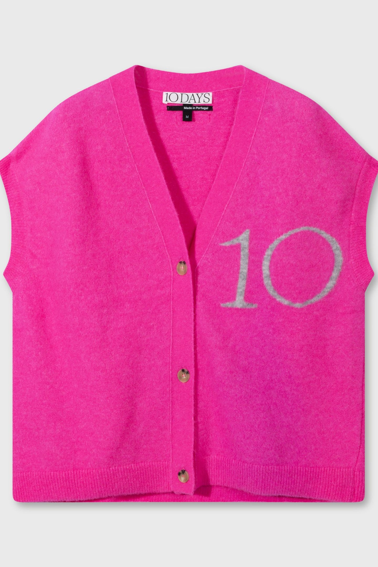 KNIT GILET NEON PINK 3