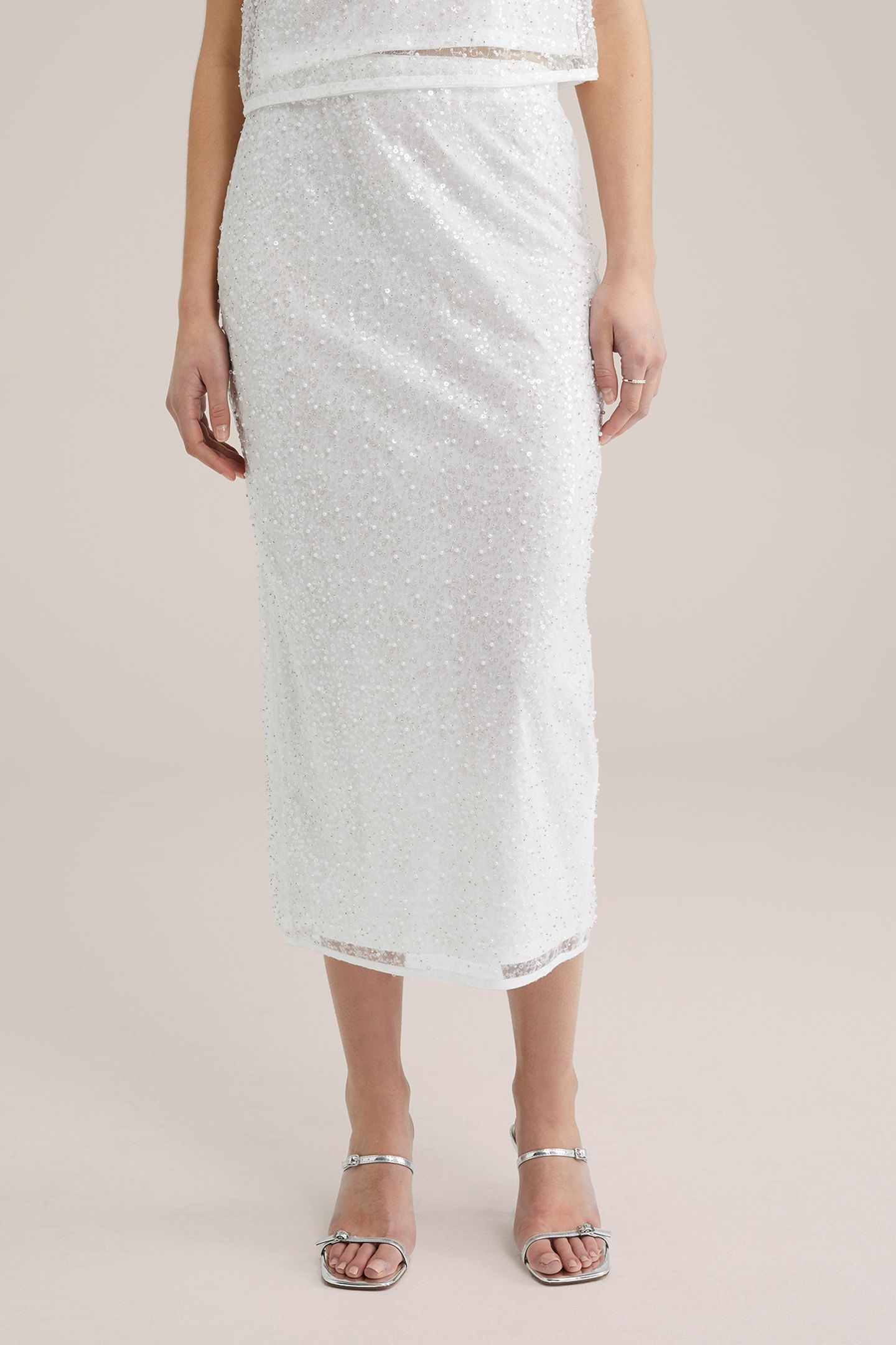SKIRT MEDIUM LENGTH WHITE 10