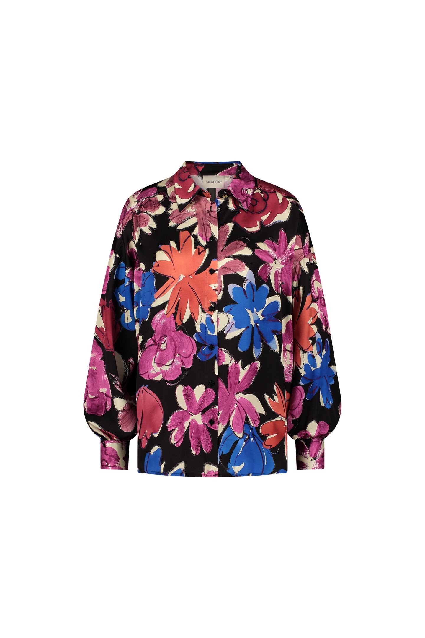 GABRIEL BLOUSE BLACK/BRIGHT BLUE 4