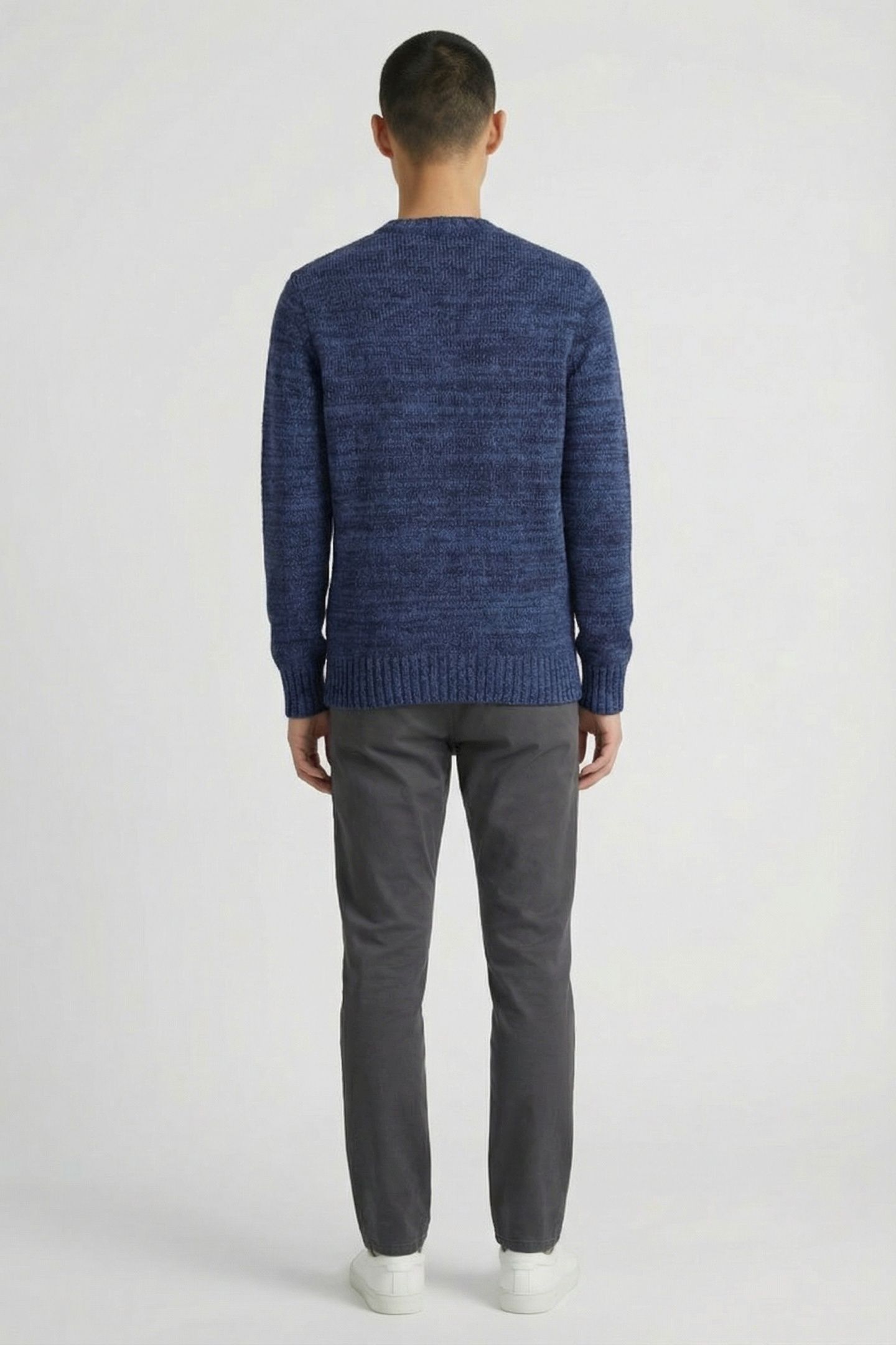MULTI MARL CREW NECK JUMPER DARK NAVY MARL 3