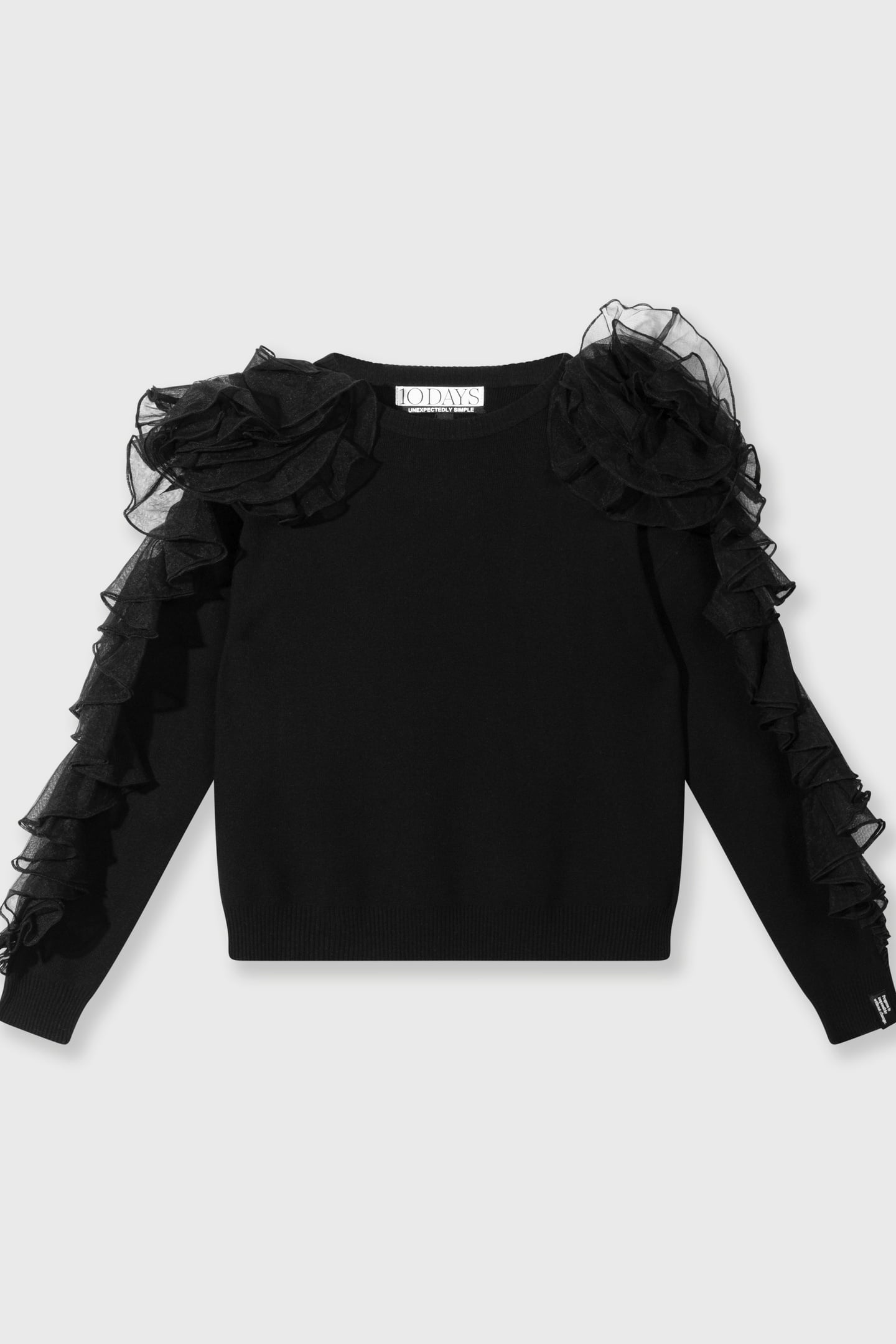 DRAMATIC KNIT SWEATER BLACK 5