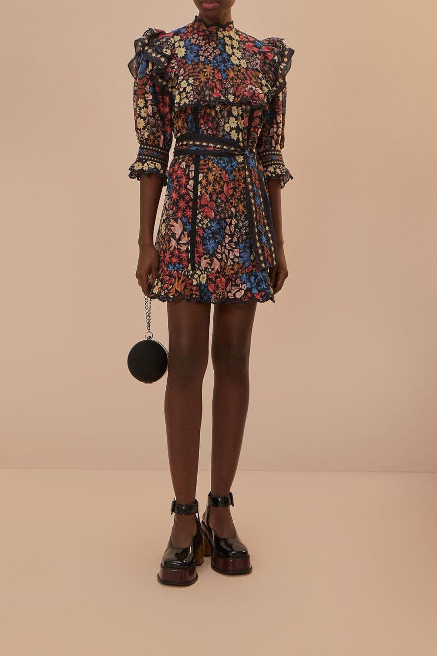 JUJUS GARDEN BLACK MINI DRESS 2