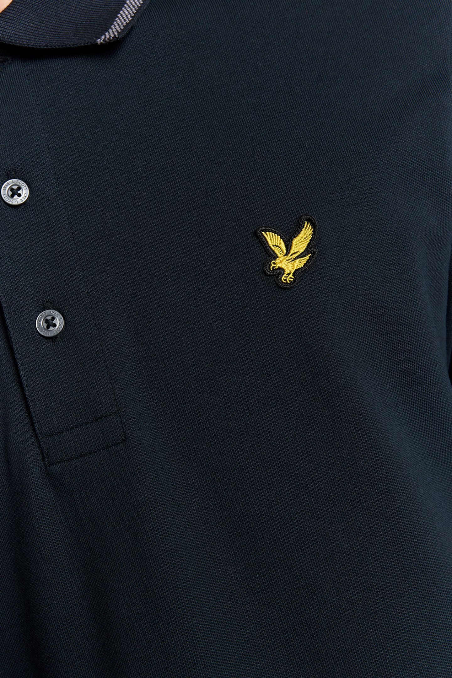BIRDSEYE HALF TIPPED POLO DARK NAVY/ASH LILAC 5