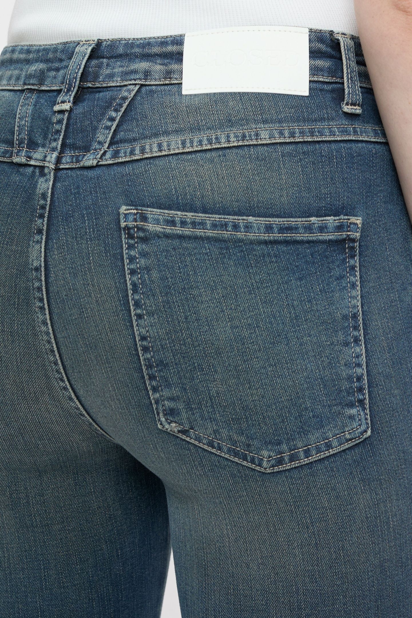 SKINNY PUSHER JEANS MID BLUE 5