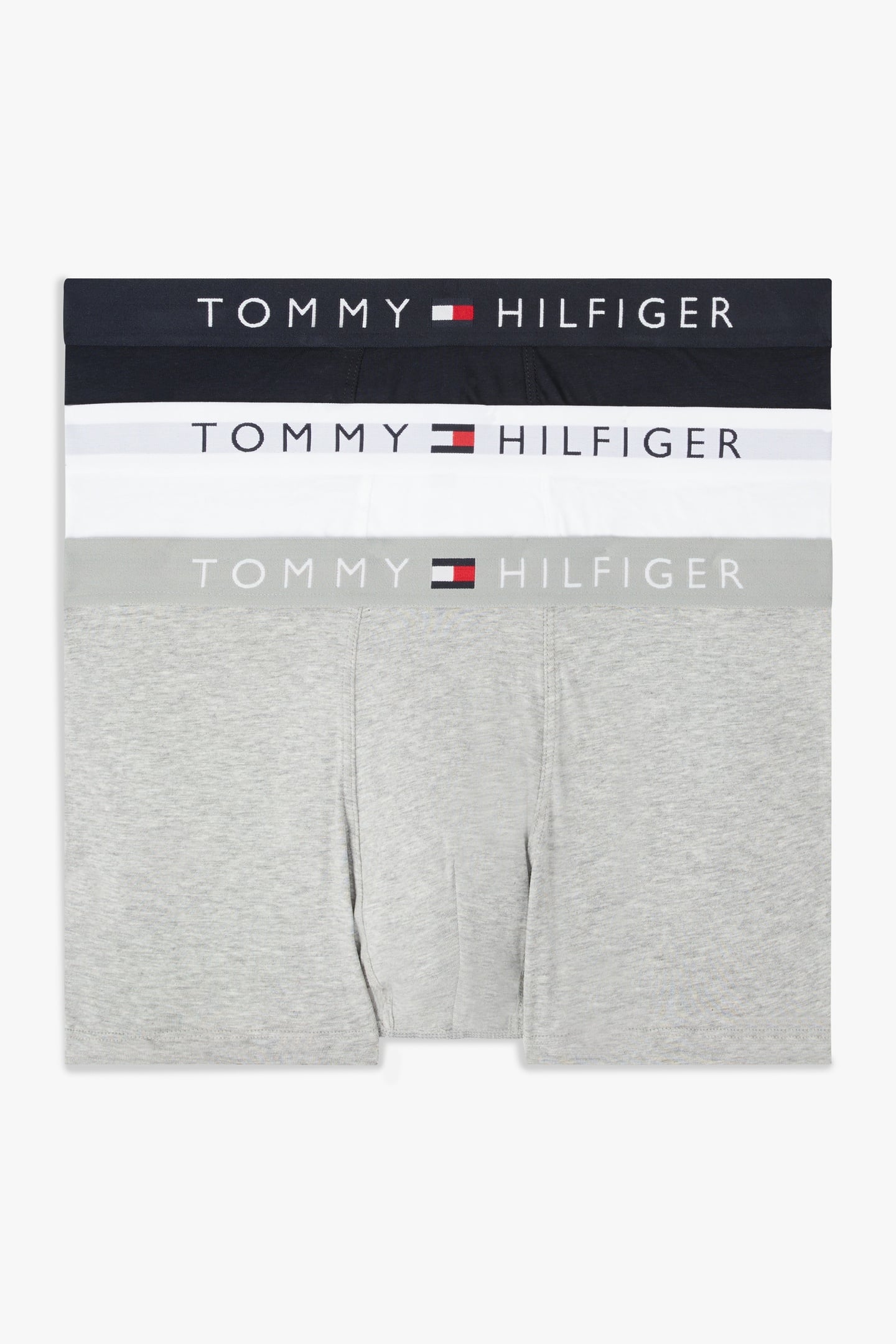 3-PACK WAISTBAND TRUNK GREY HTR/WHITE/DESERT SKY 5
