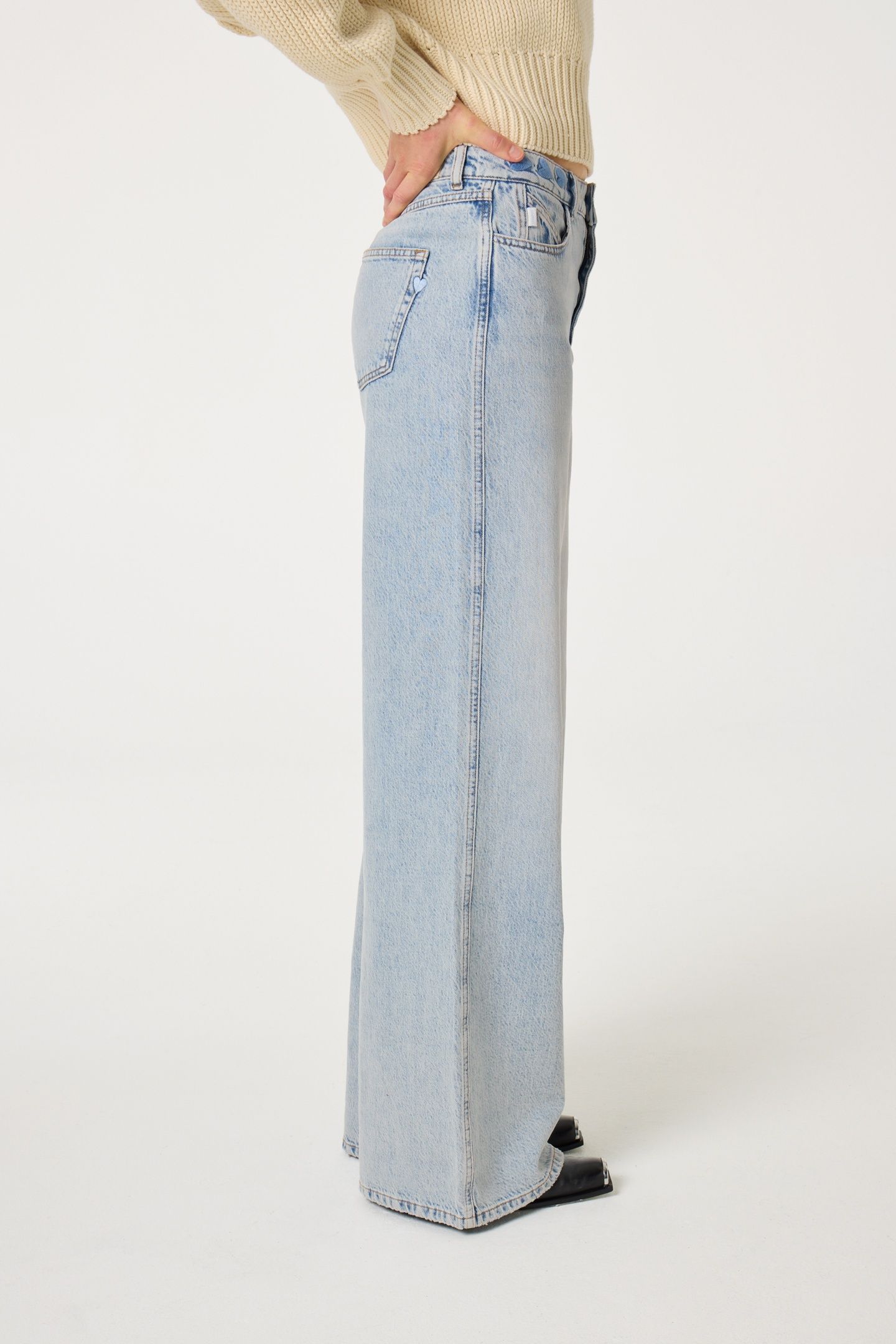 ALEX WIDE LEG JEANS FADED LIGHT BLUE 3
