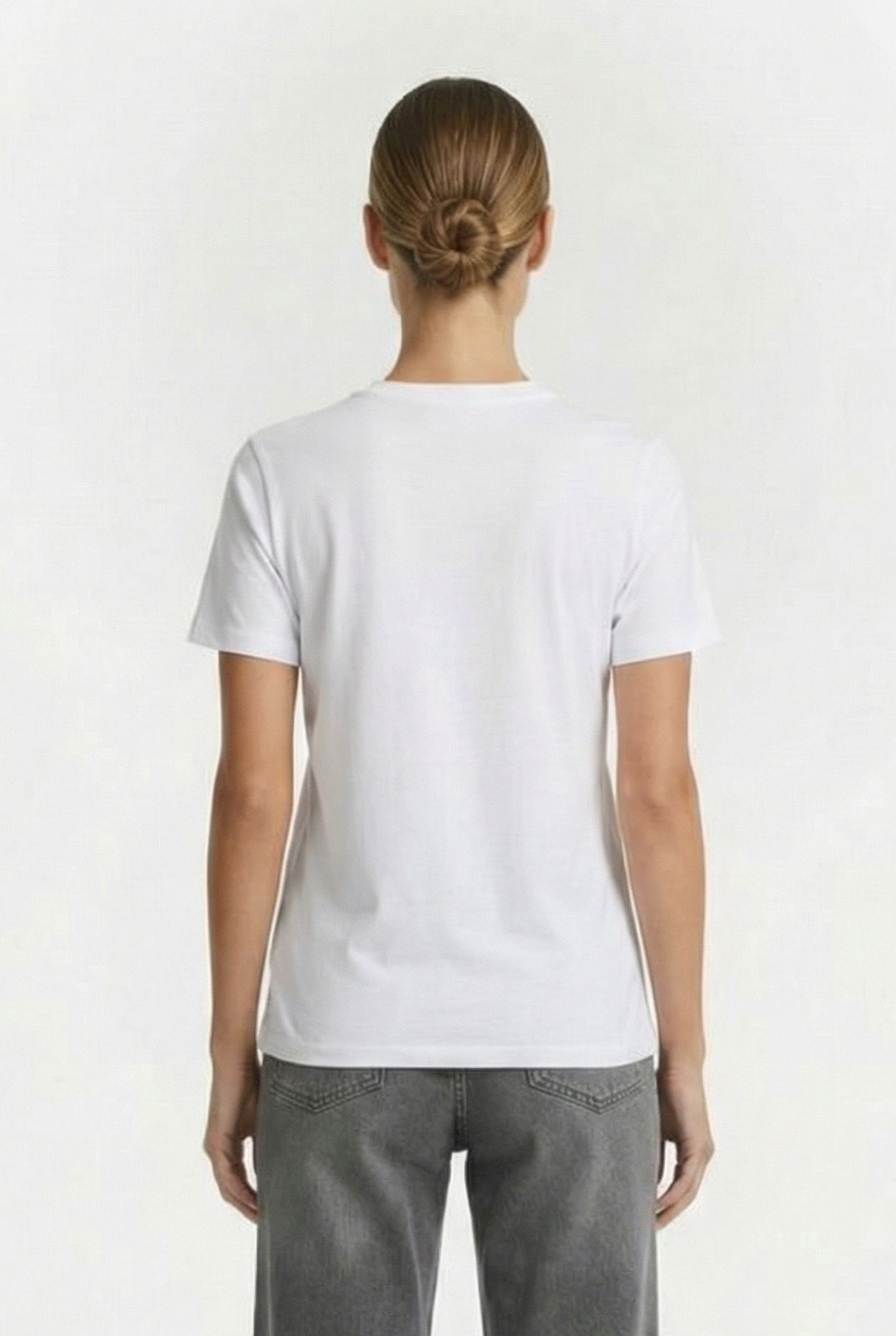 FCUK BACK UP BEAR TEE WHITE/BLACK 2