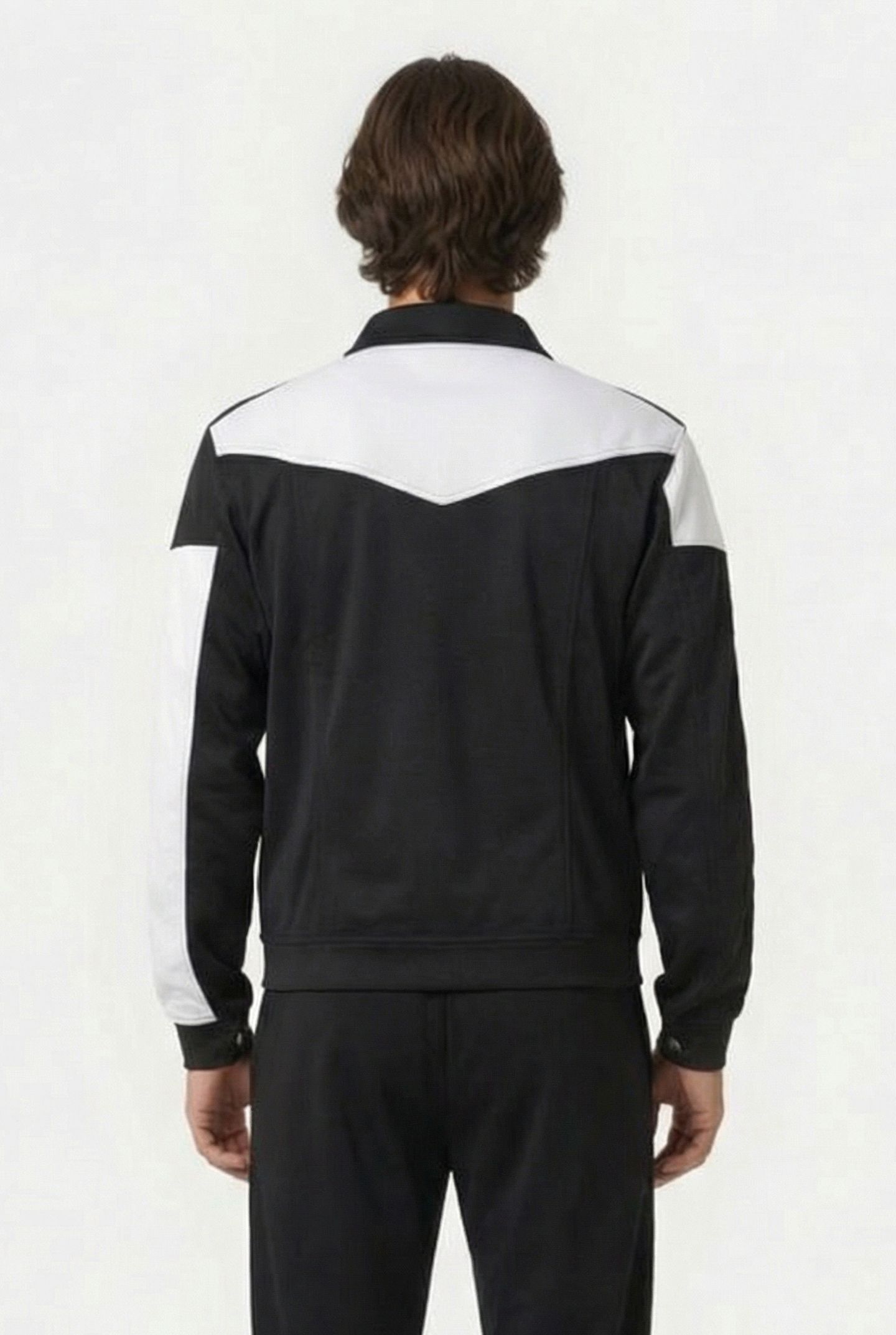 UNISEX DENIM JACKET BLACK WHITE 3