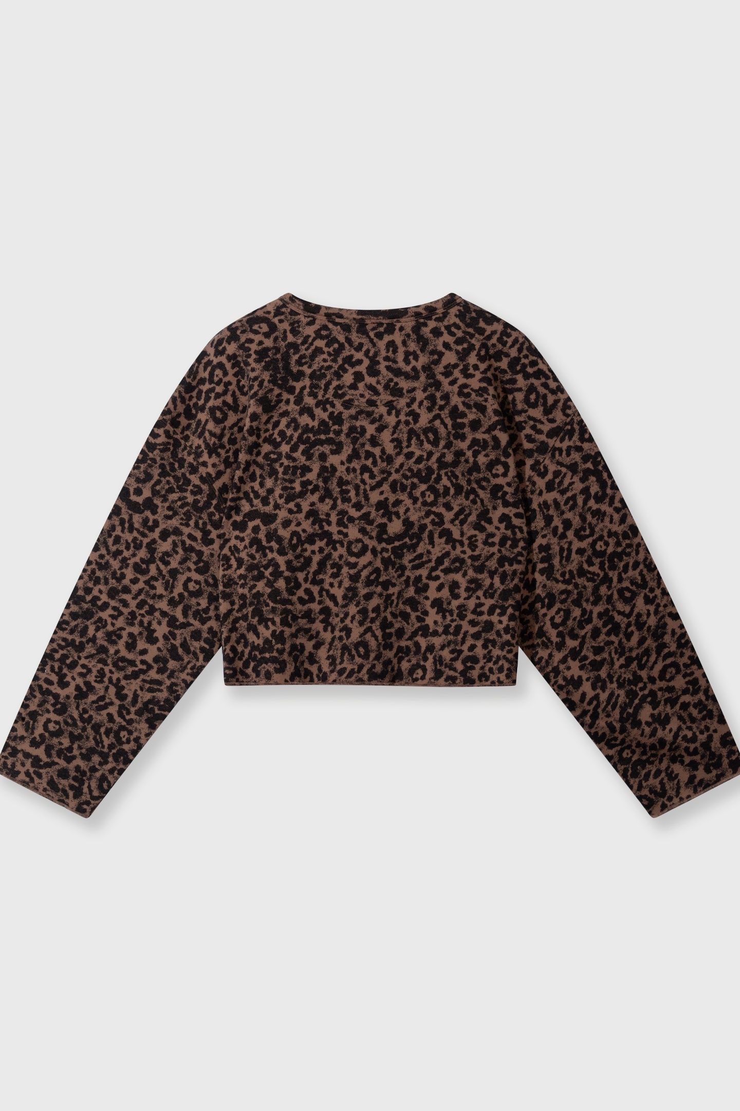CROPPED SWEATER LEOPARD DARK FUDGE 5