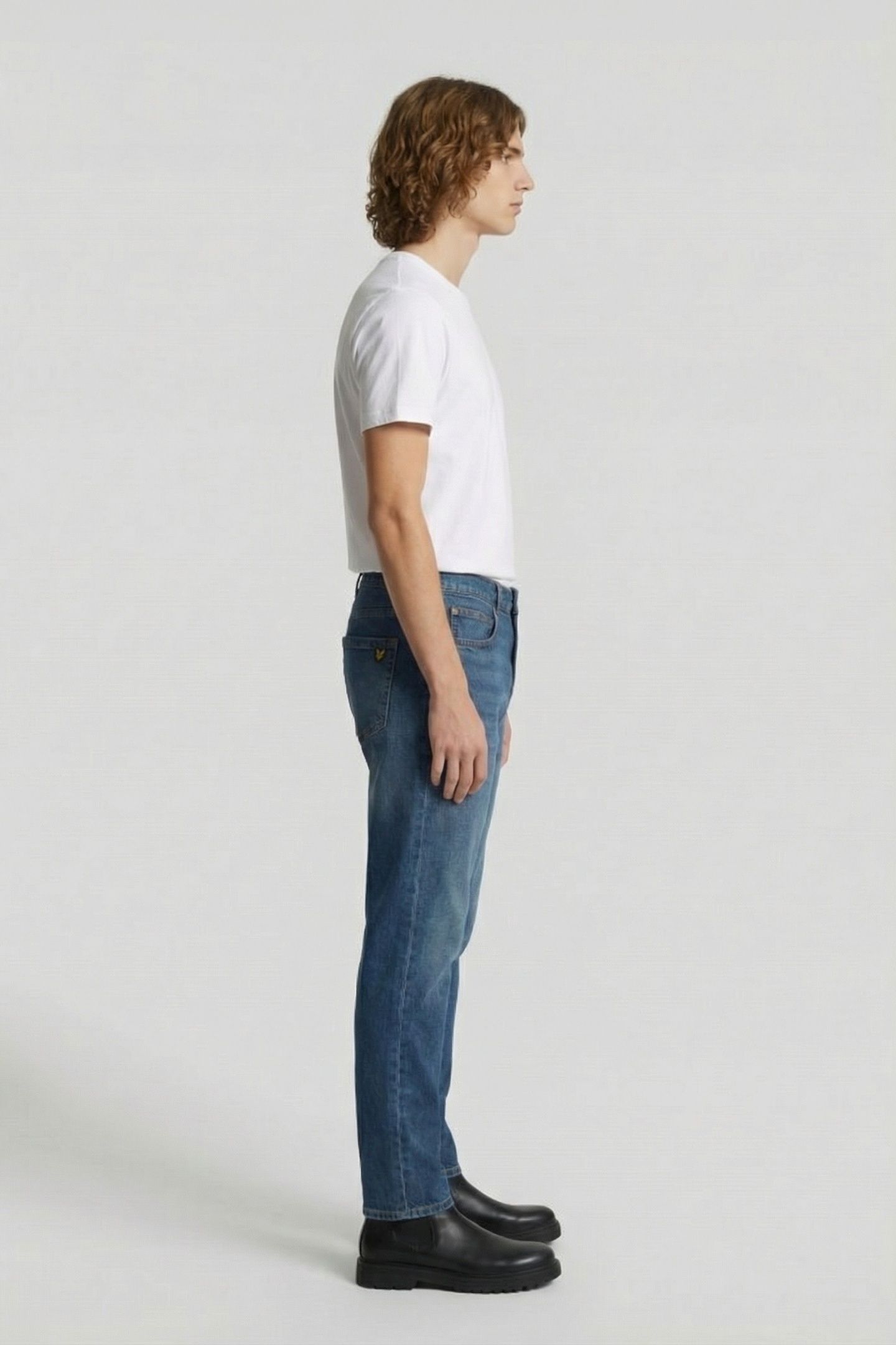 SLIM FIT DENIM STONE WASH BLUE 5