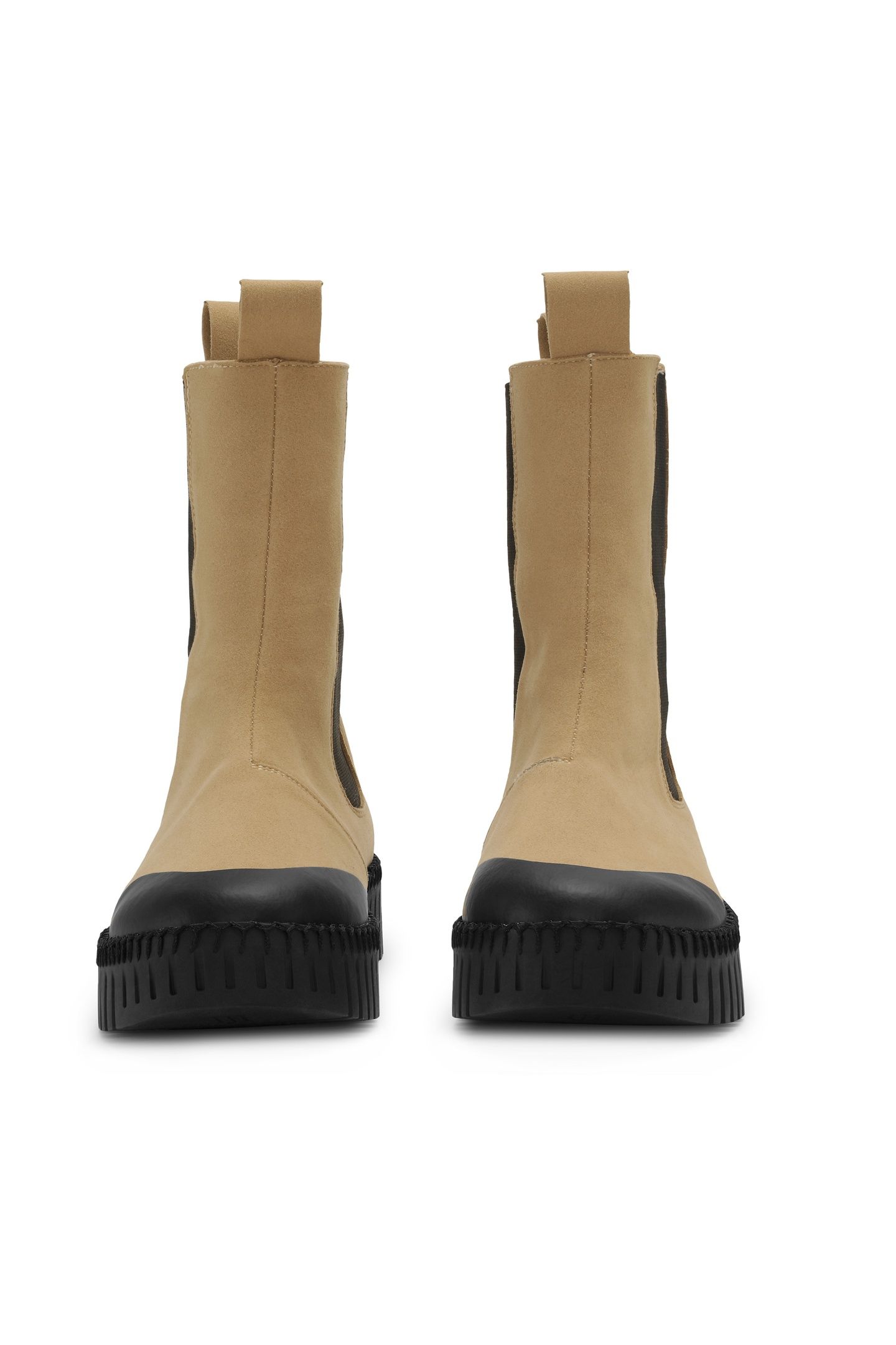 TULIP6298 CHELSEA BOOTS LATTE BLACK 5