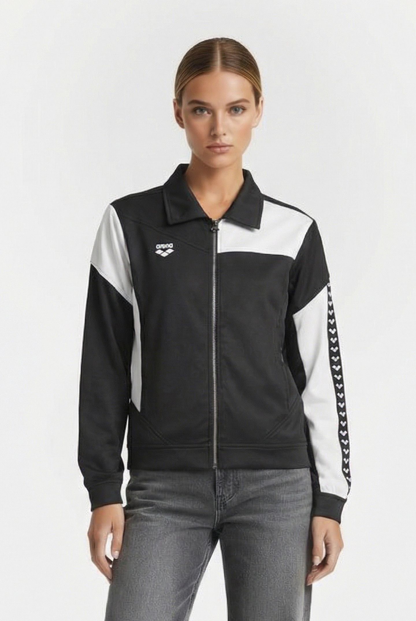 UNISEX DENIM JACKET BLACK WHITE 2