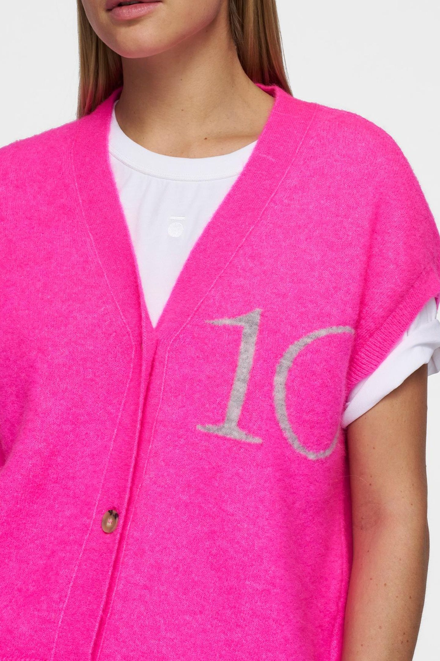 KNIT GILET NEON PINK 7