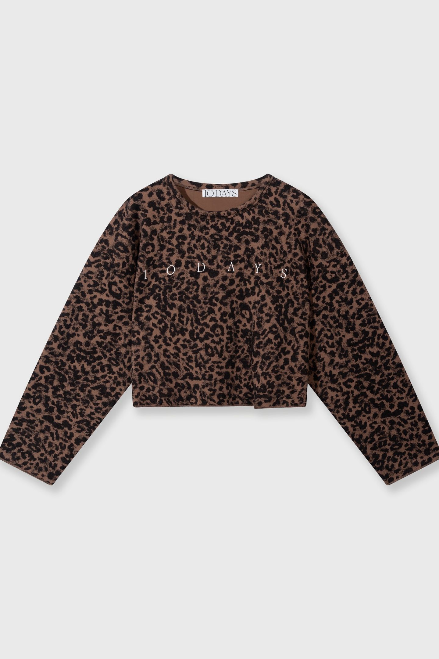 CROPPED SWEATER LEOPARD DARK FUDGE 4