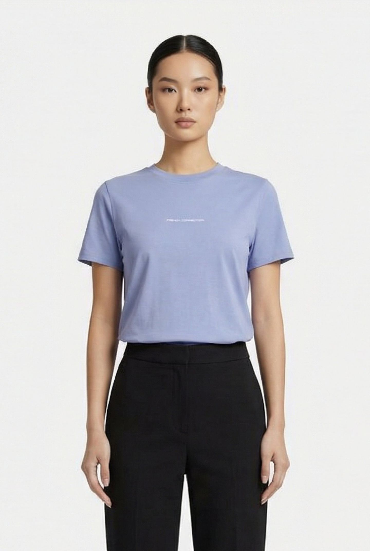 FRENCH CONNECTION TEE WASHED BLUE/WHITE 1