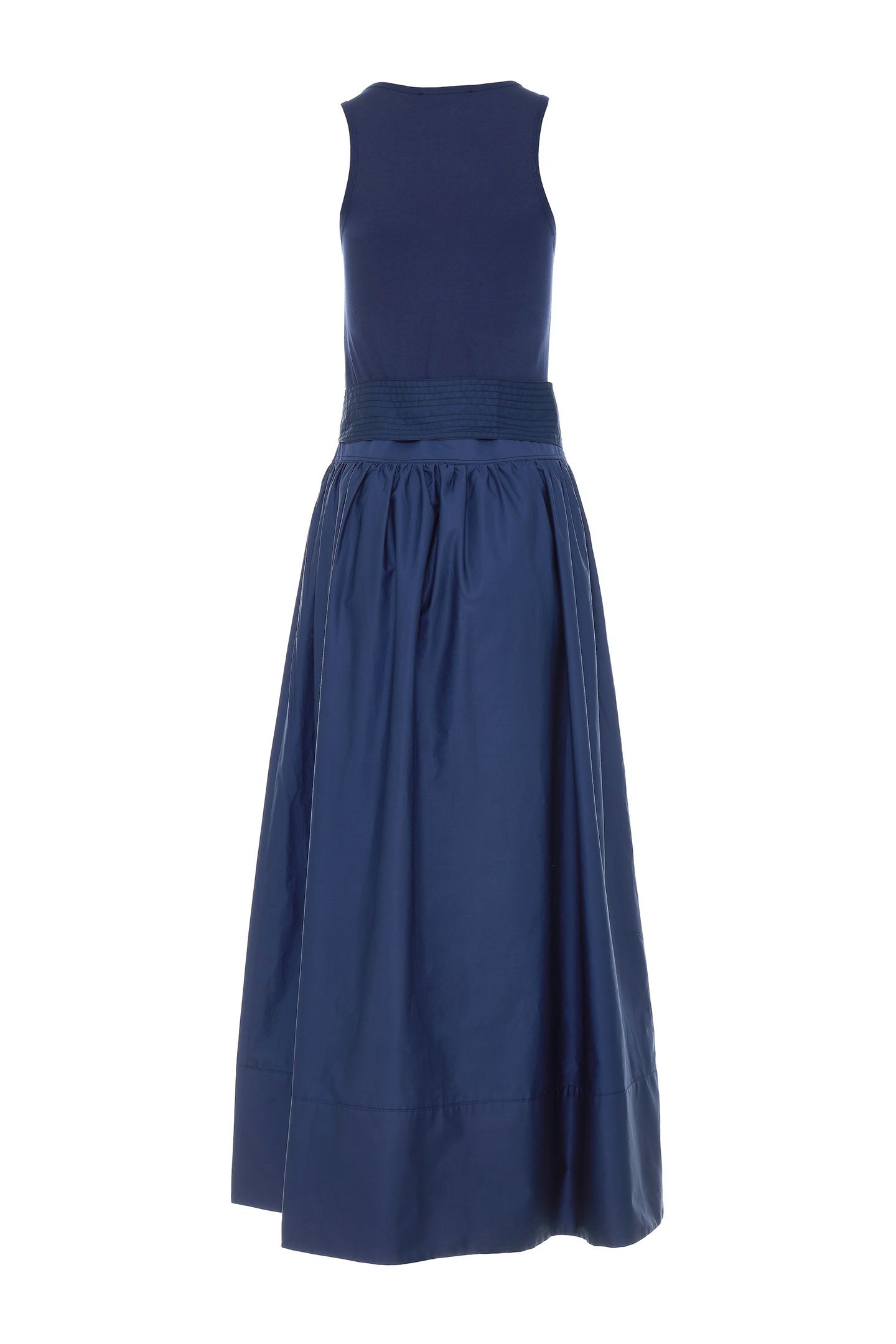 LIVELY LONG DRESS POPLIN WITH BELT NAVY 4