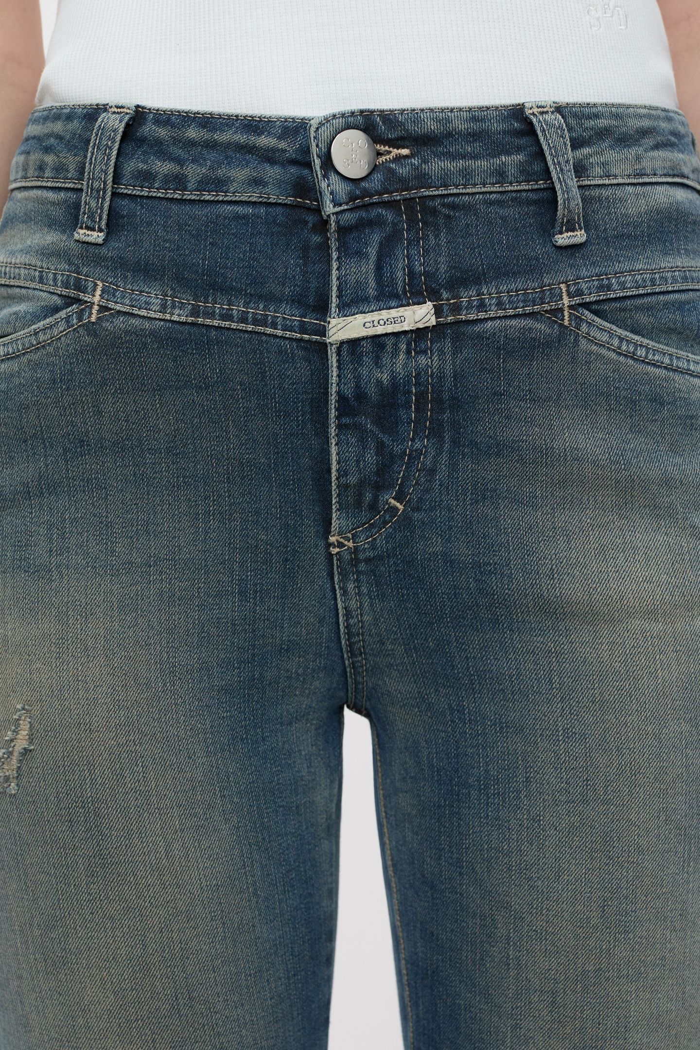 SKINNY PUSHER JEANS MID BLUE 6