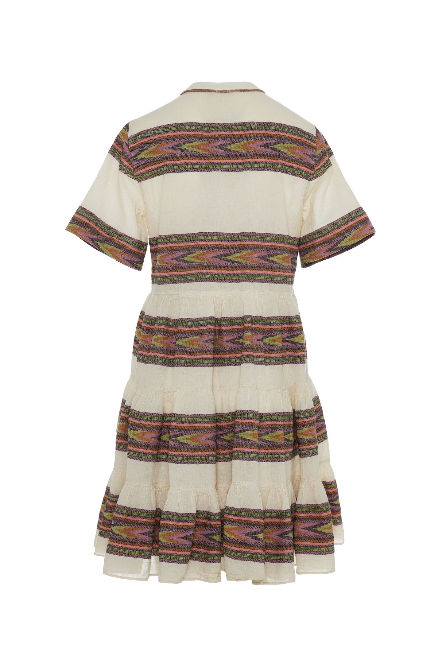 HARMONIA MIDI DRESS JACQUARD PINK GREEN 3