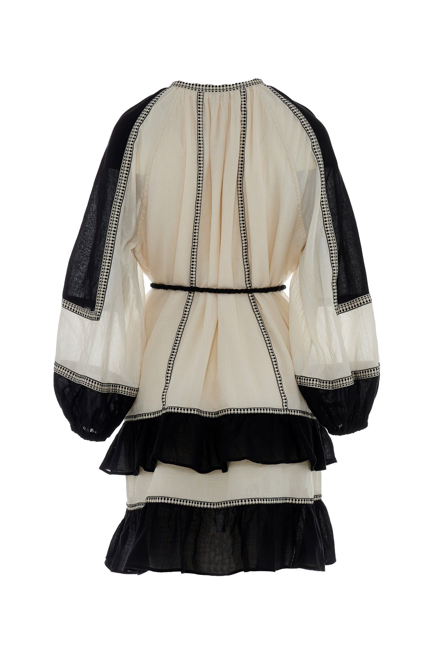EMPHASIS SHORT DRESS GAZE WITH BELT OFFWHITE 4