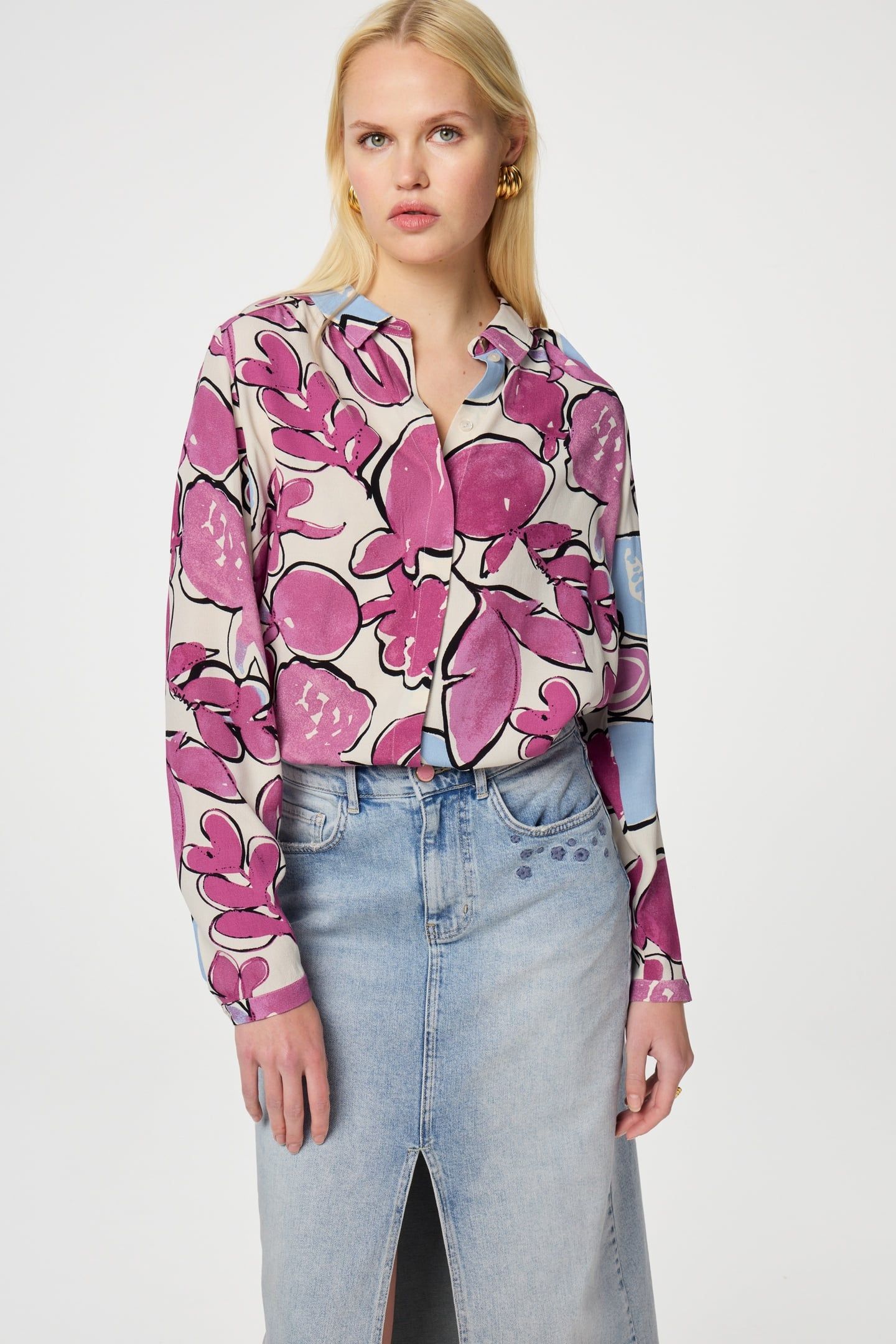 SUNRISE BLOUSE WARM WHITE/PLUM PART 1