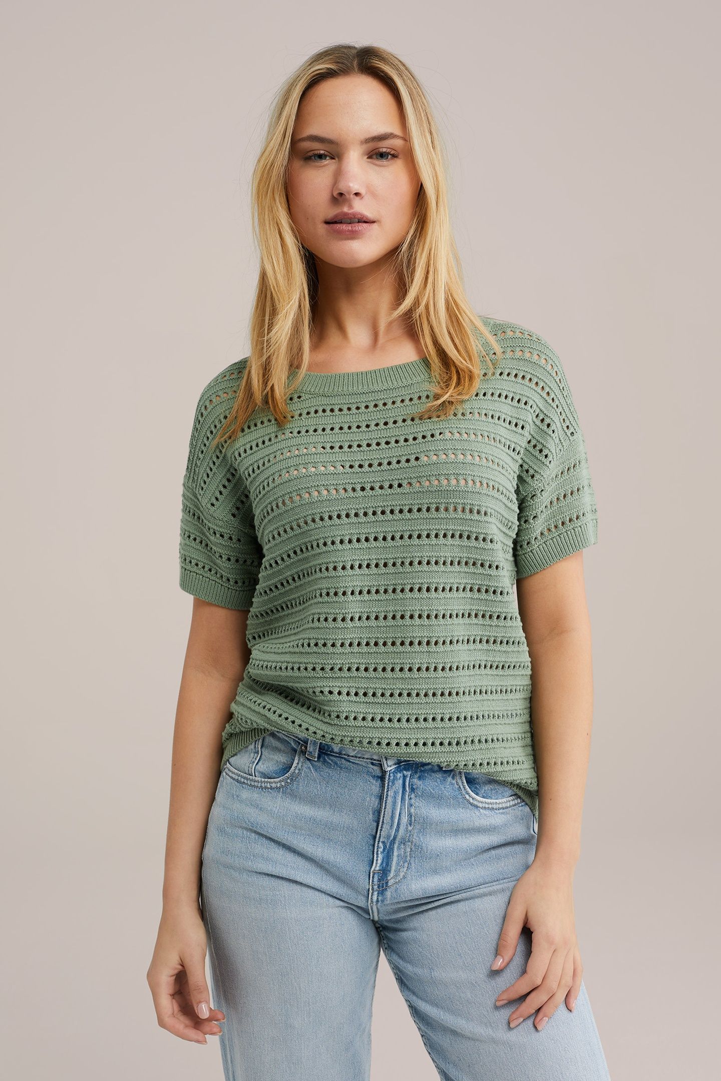 KNITTED PULLOVER LIGHT GREEN 9