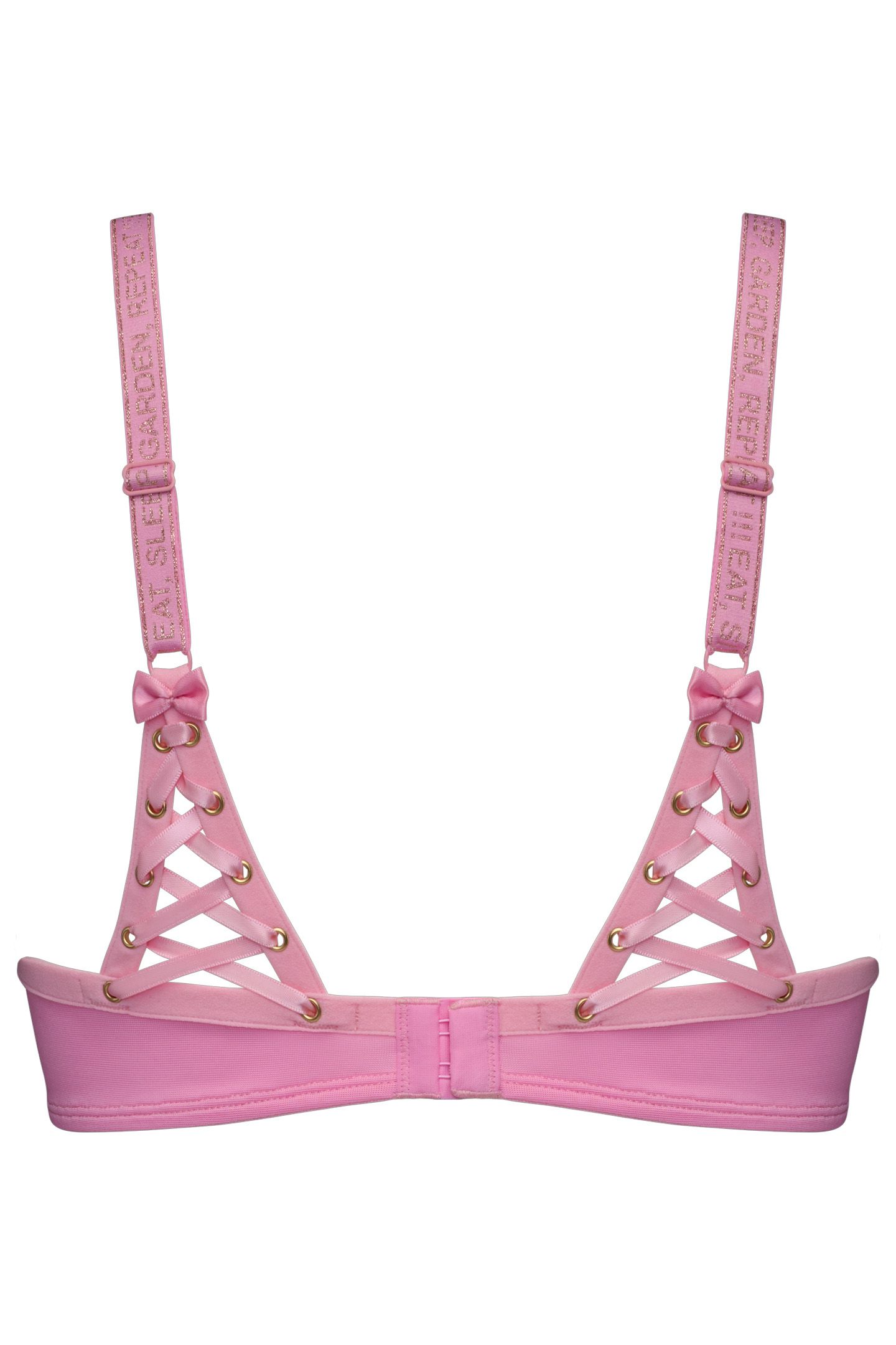 ROCOCO ROYAL PINK AND GOLD BALCONY BRA 4
