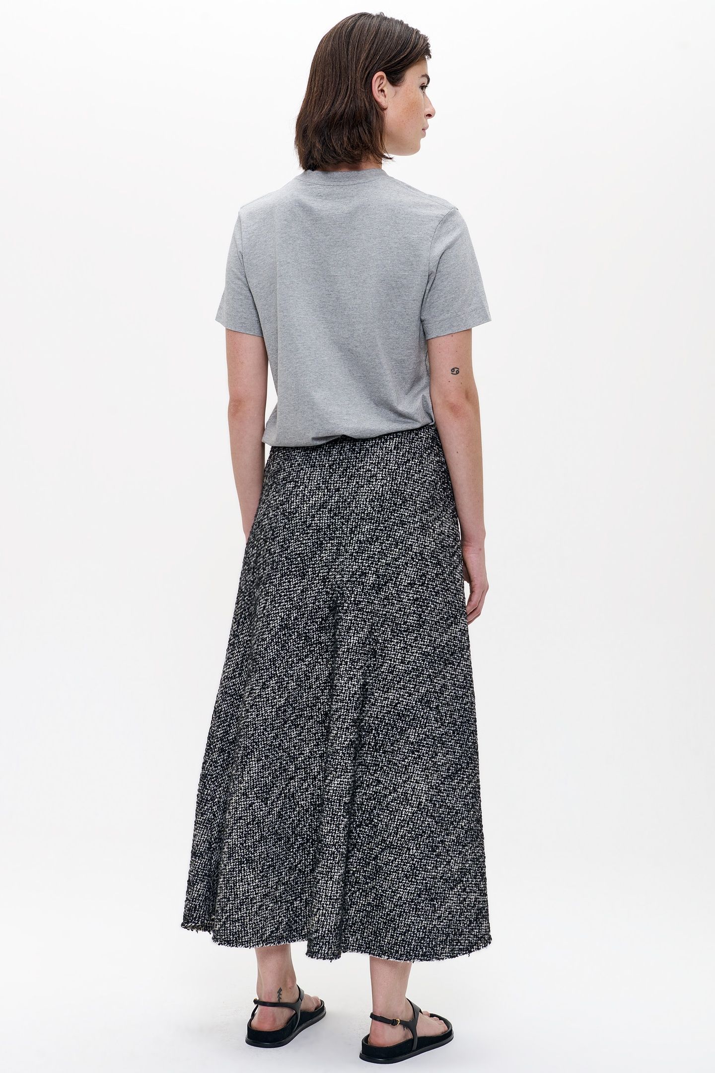 TWEED SKIRT BLACK 3