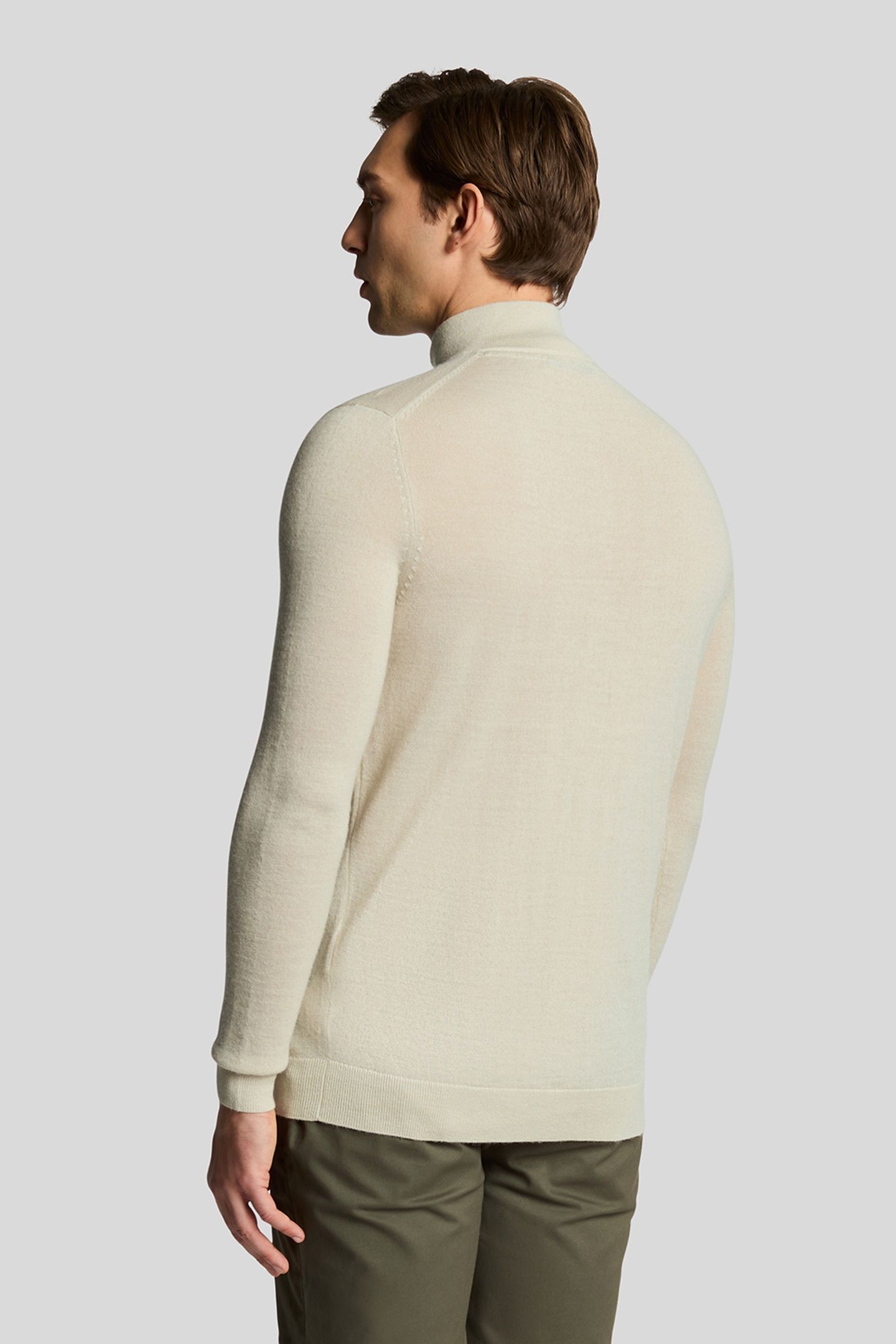 GOLF QUARTER ZIP MERINO JUMPER SESAME 3