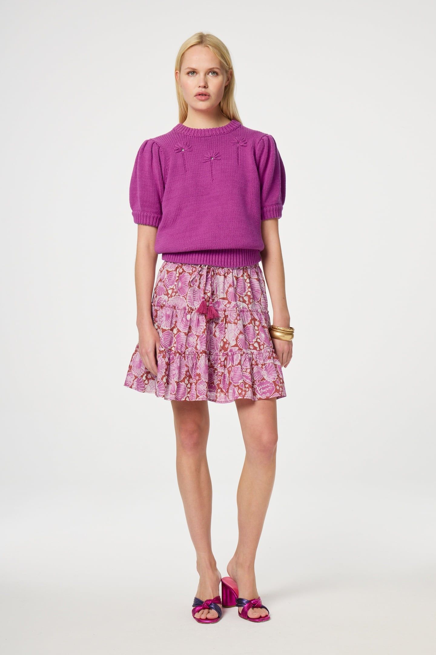 MITZI SKIRT TILE RED/PLUM PARTY 1