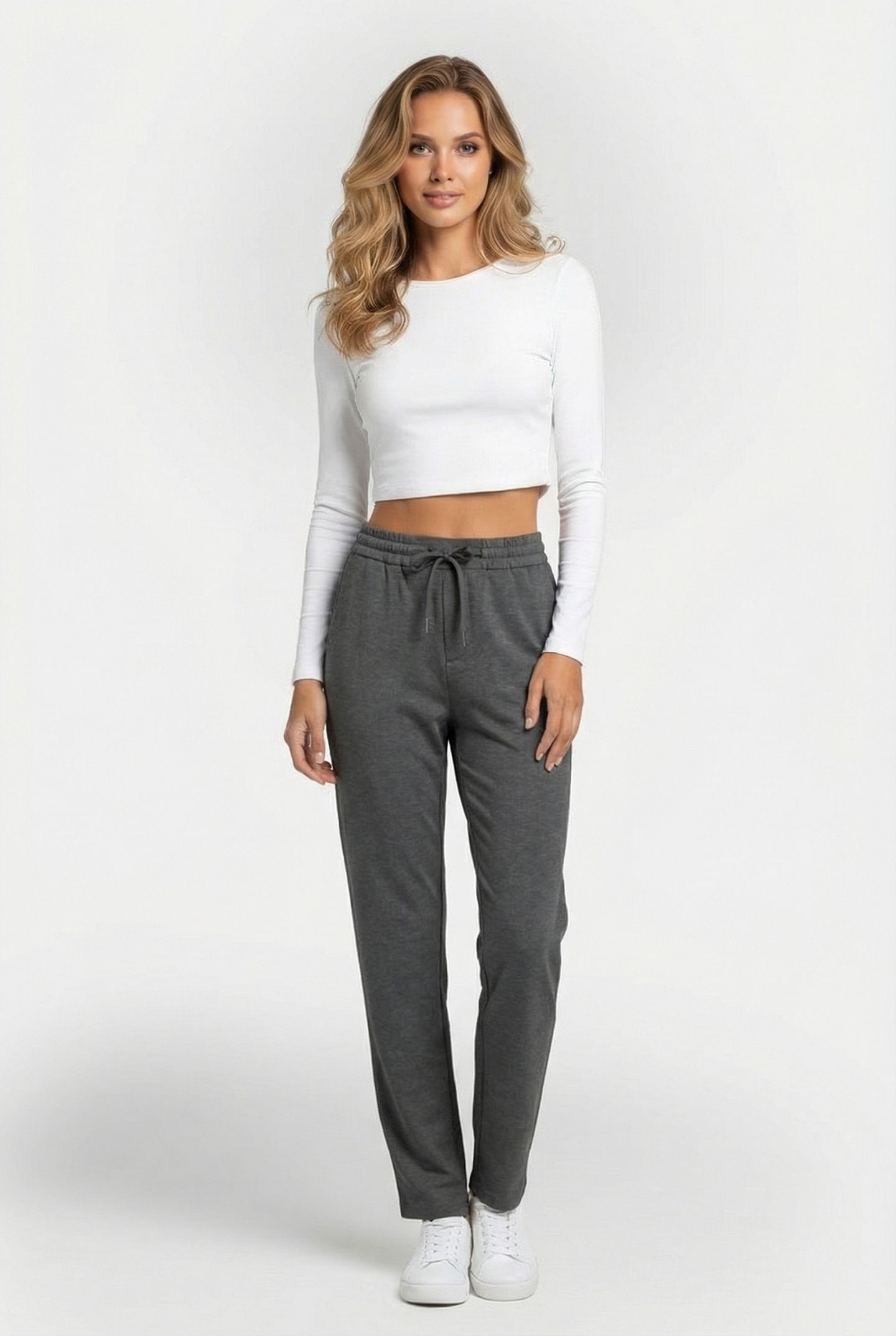 S.OLIVER PANT GREY/BLACK 1