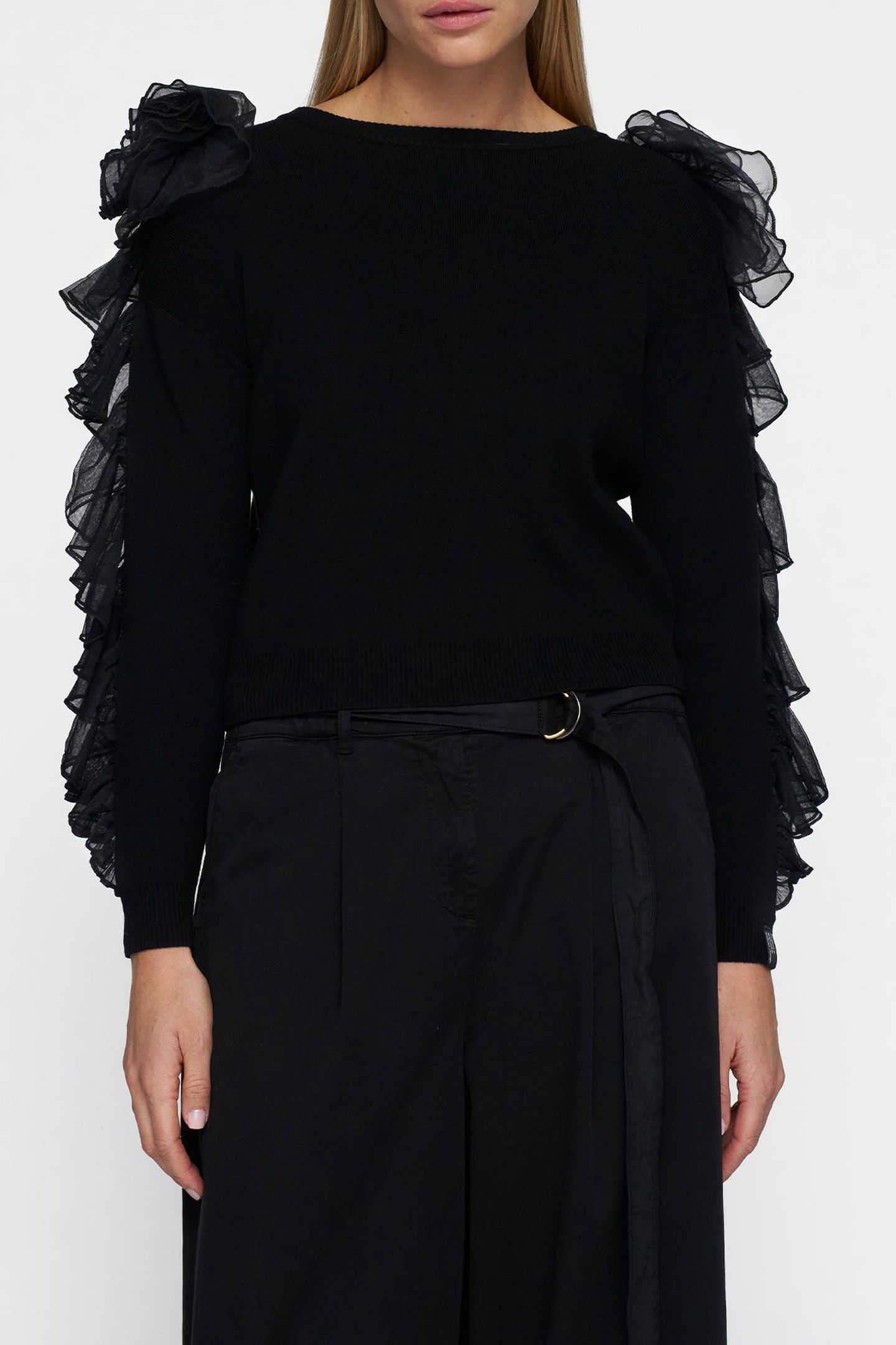 DRAMATIC KNIT SWEATER BLACK 1