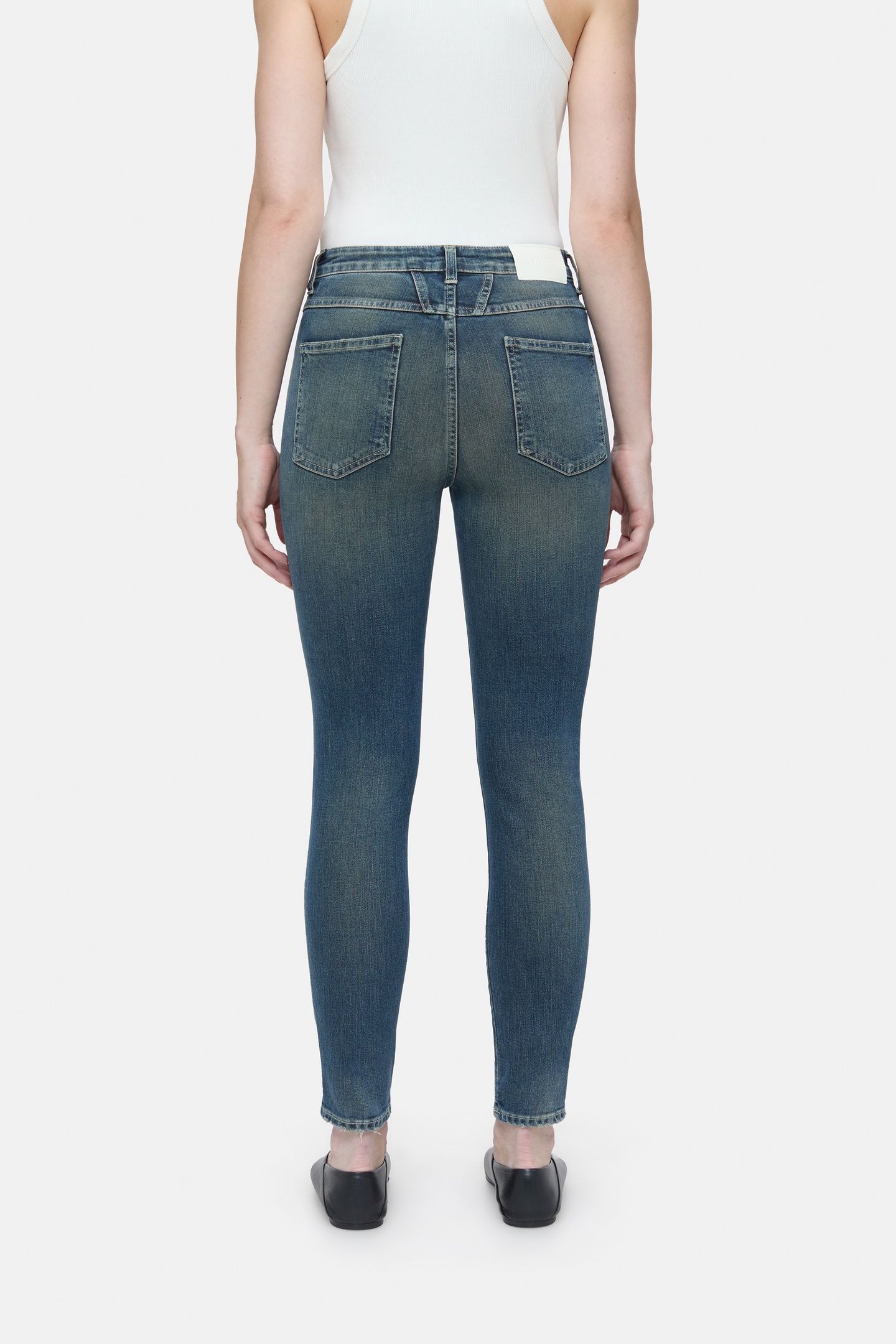 SKINNY PUSHER JEANS MID BLUE 2