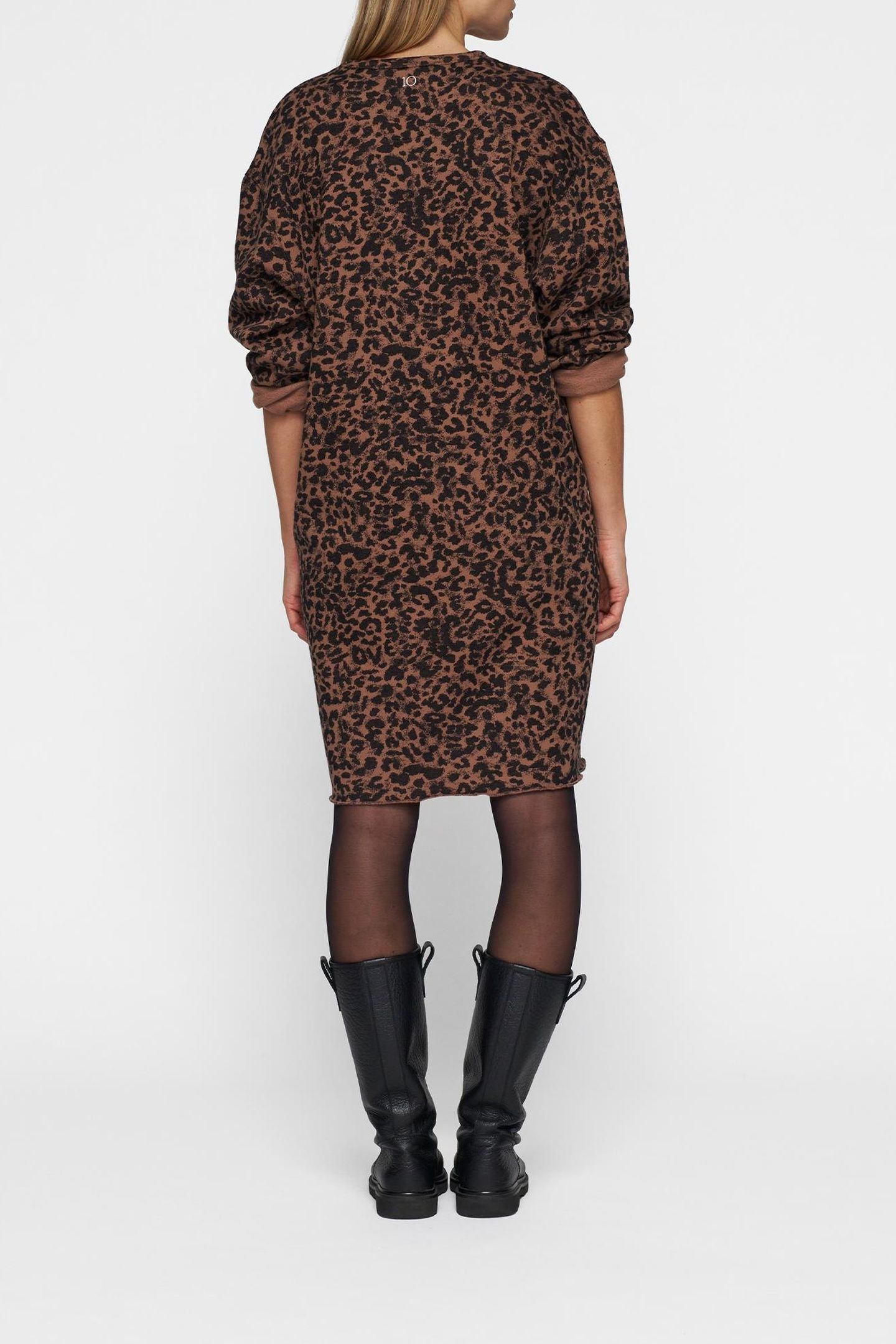 STATEMENT DRESS LEOPARD DARK FUDGE 3