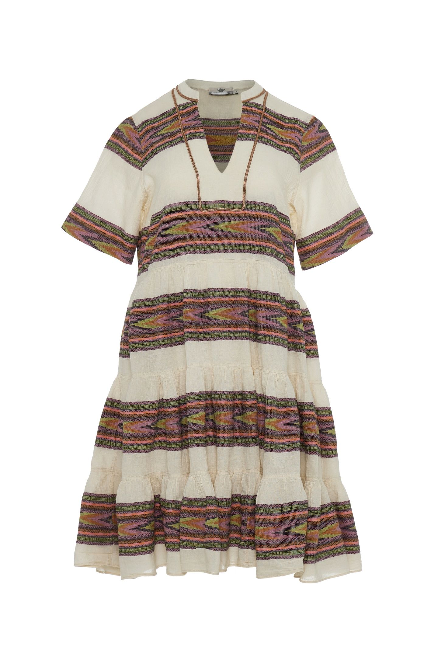 HARMONIA MIDI DRESS JACQUARD PINK GREEN 2