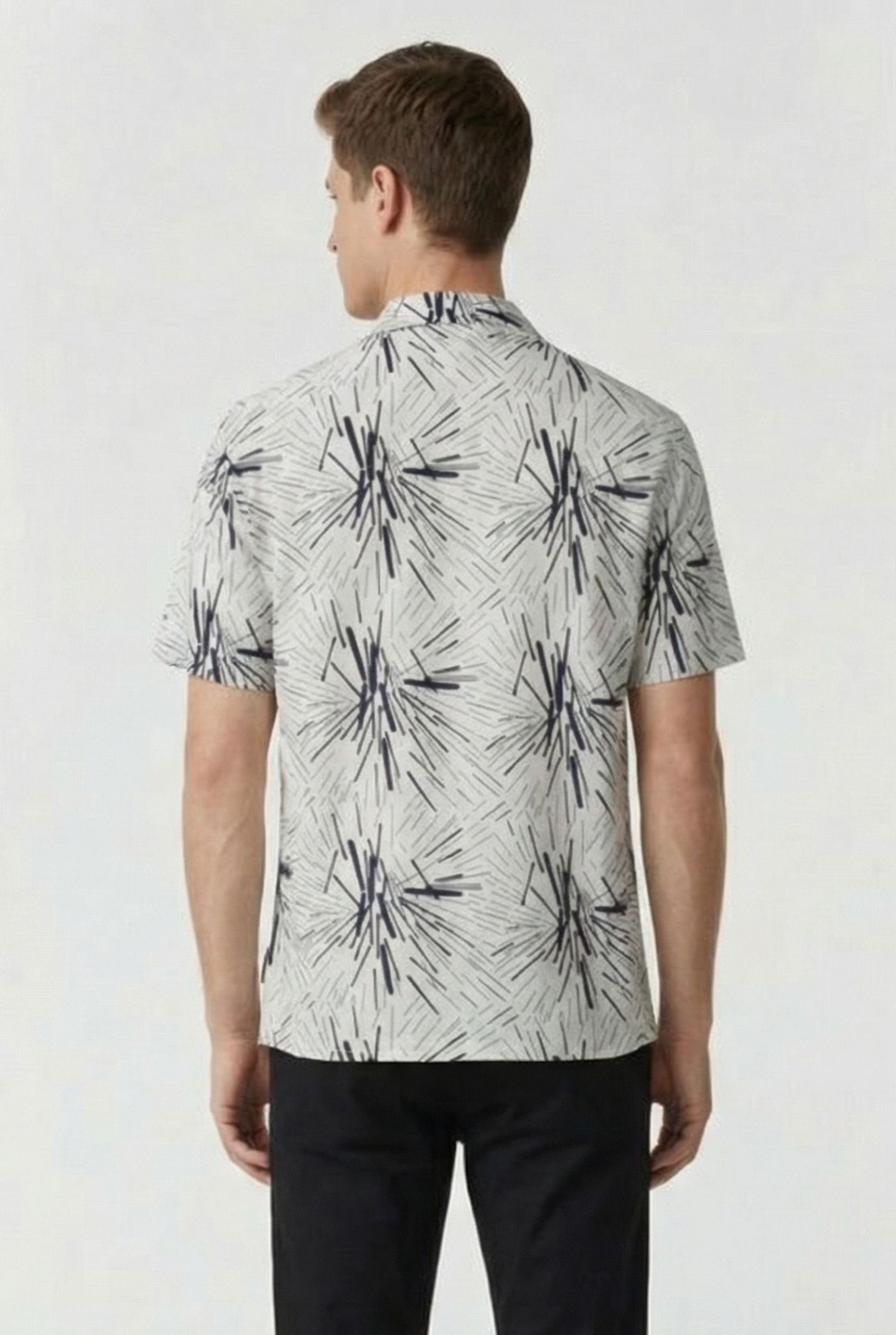SPLAT VISCOSE REVERE SHORT SLEEVE WHITE 2